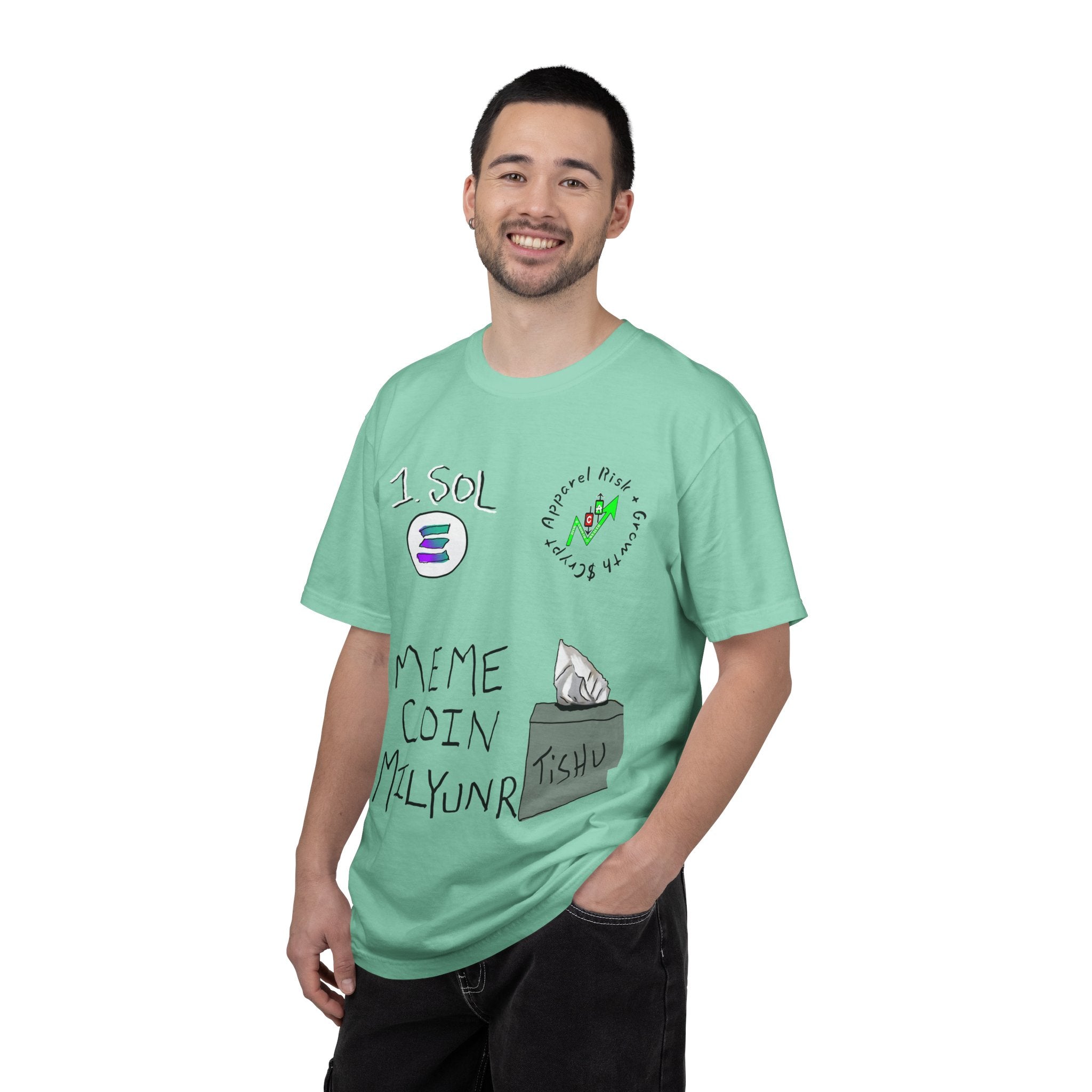 Crypto Meme T-Shirt — 'Meme Coin' Hand-Drawn Crypto Art Tee