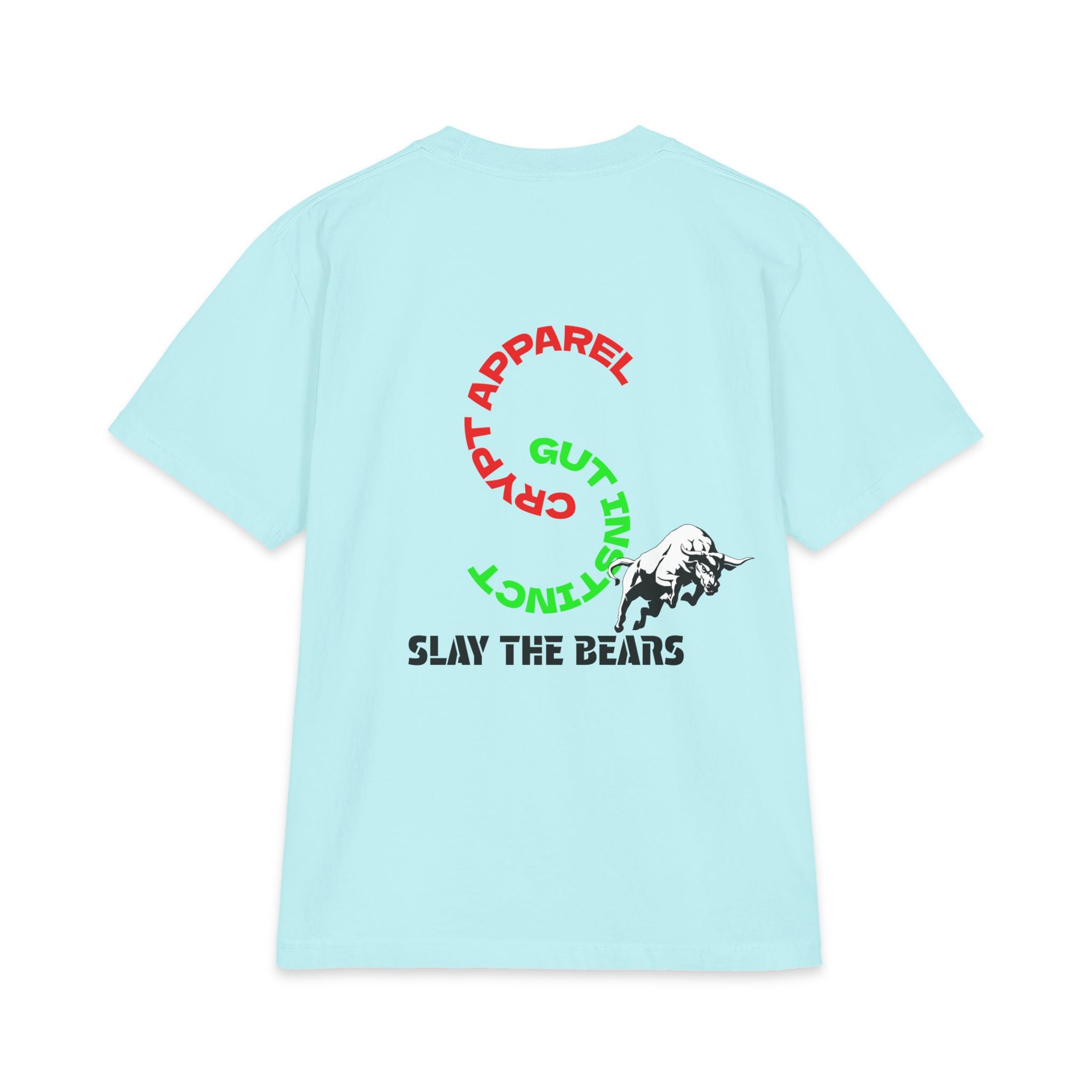 Gut Instinct Bull vs Bear Graphic Tee – Crypt Apparel "Slay the Bears" Stock Market Shirt