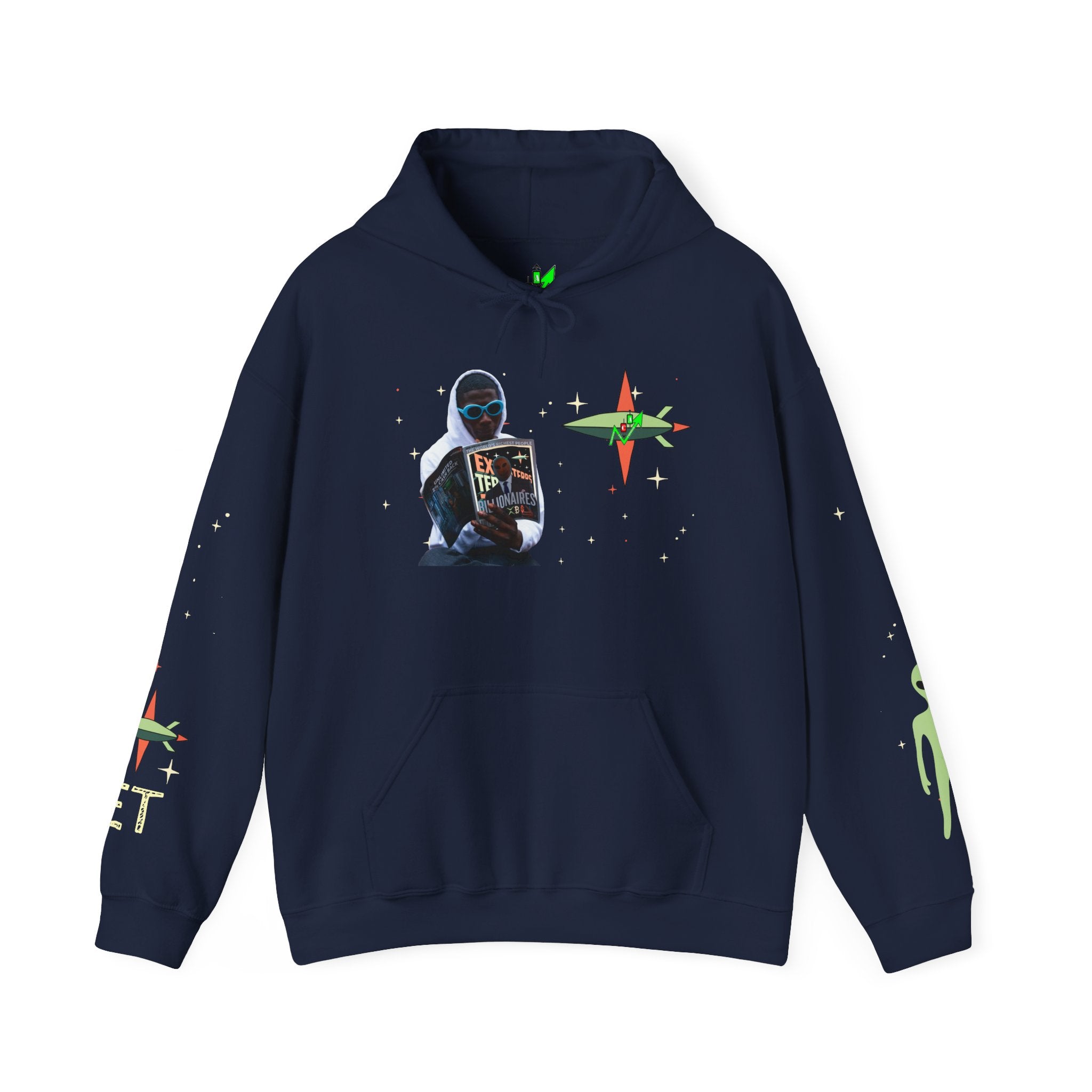Extra Terrestrial Trader Crypto Hoodie — Crypt Apparel Graphic Sweatshirt