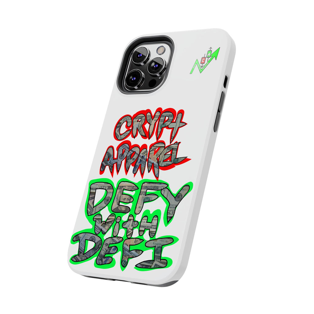 DEFY with DEFI Tough Phone Case — "Crypt Apparel: "Money" Graffiti Crypto Design