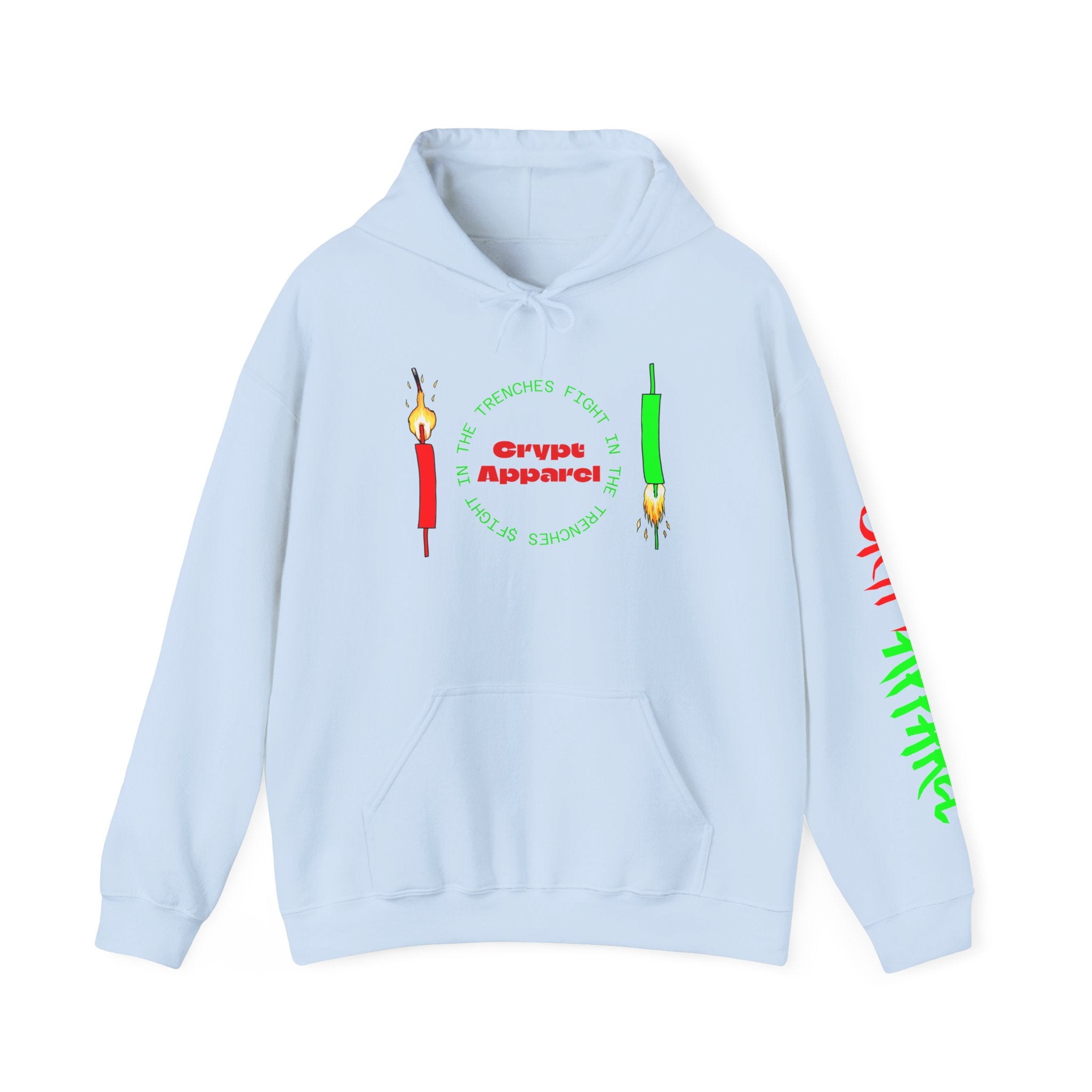 The Trenches Crypto Meme Hoodie — Crypt Apparel Trench Life Graphic Streetwear Hoodie