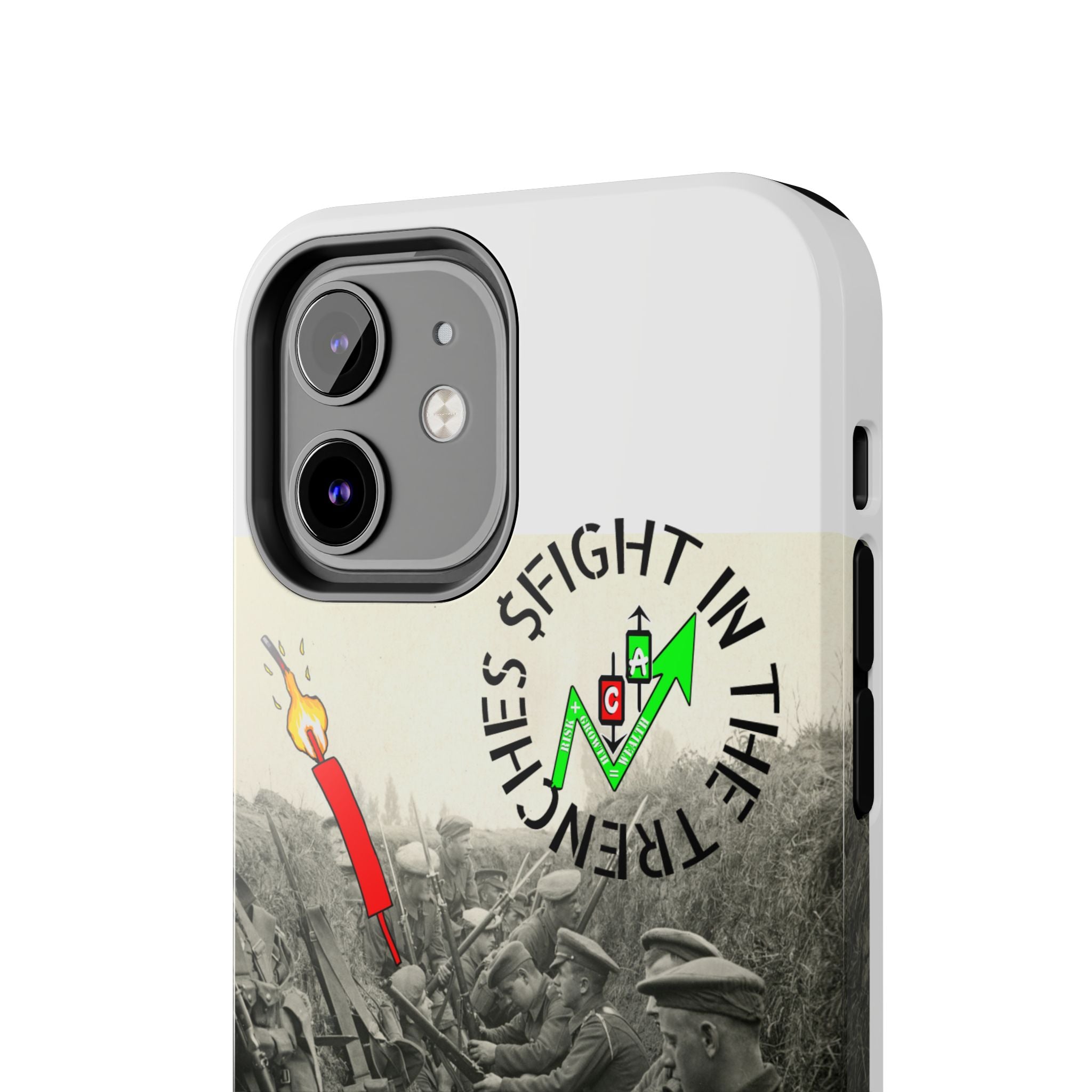 The Trenches Tough Phone Case — Crypt Apparel Trench Dog & Candle Design