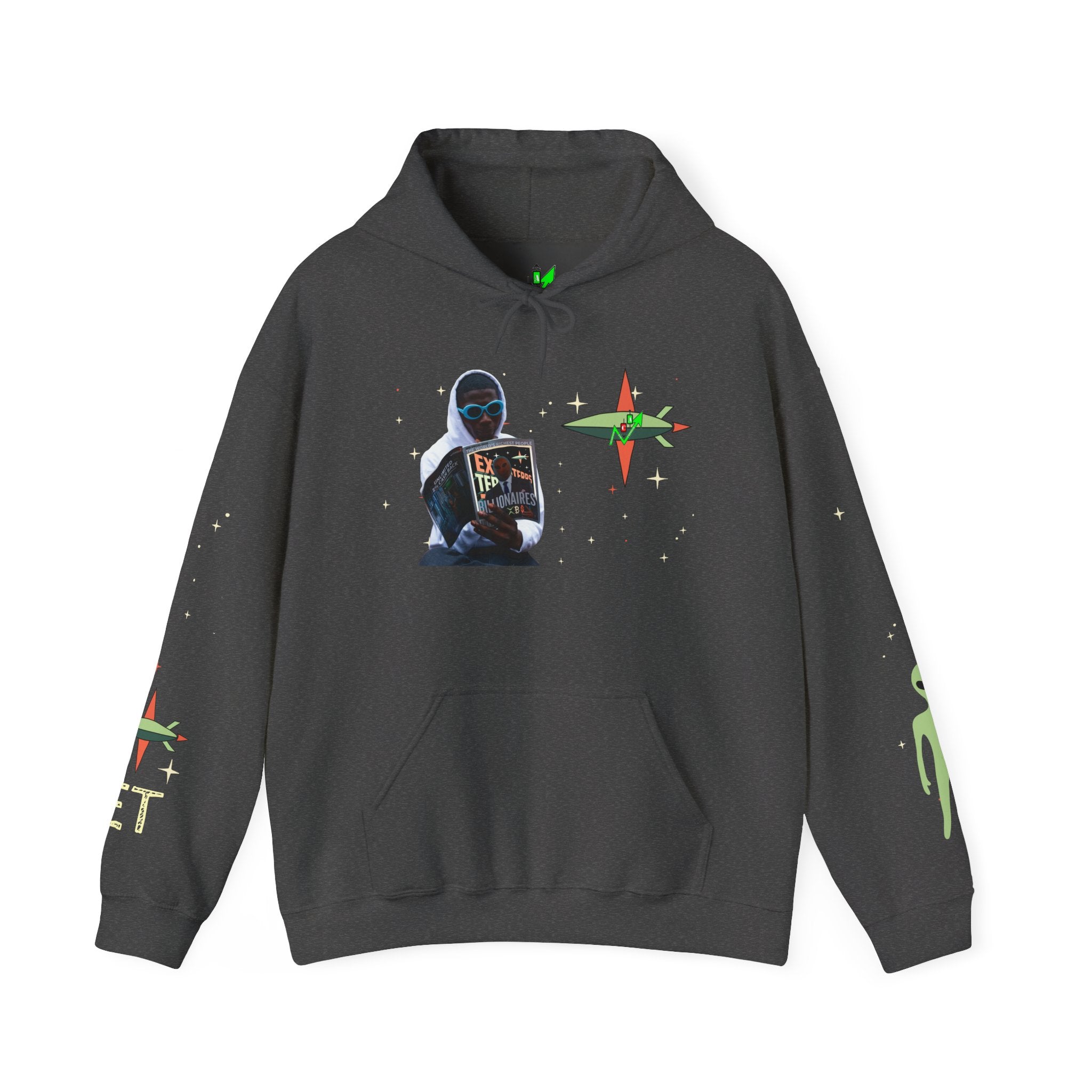 Extra Terrestrial Trader Crypto Hoodie — Crypt Apparel Graphic Sweatshirt