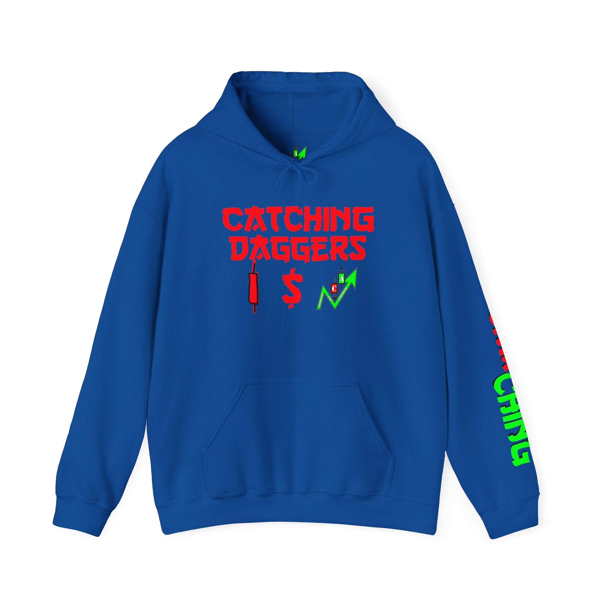 Catching Daggers Crypto Hoodie — Crypt Apparel Graphic Streetwear Pullover with Candle Motif