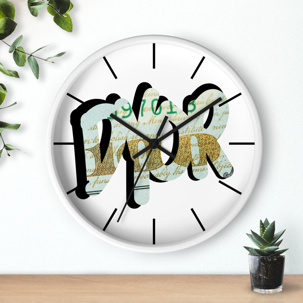 DYOR Crypto Graffiti Script Wall Clock — Crypt Apparel Money Graphic