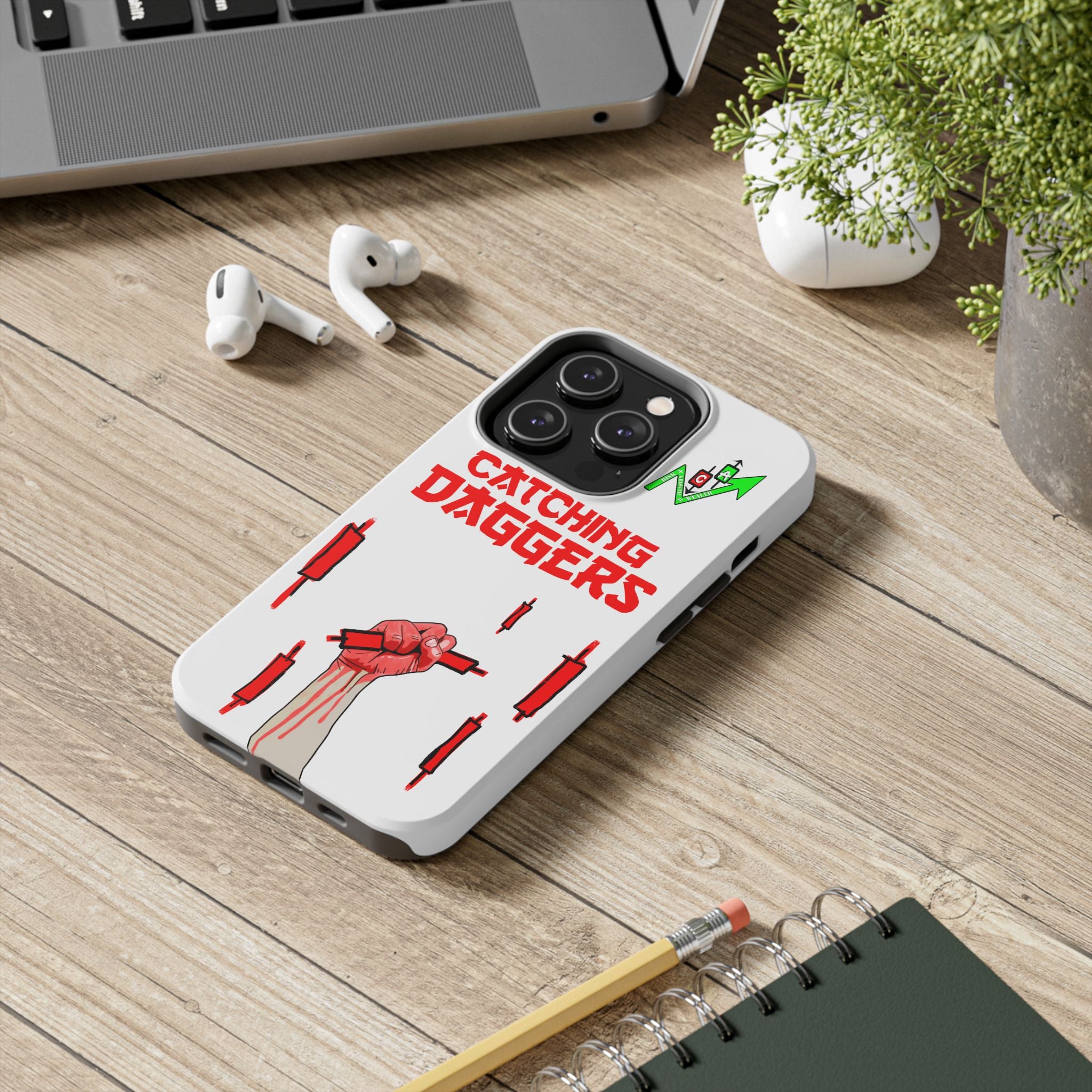 Catching Daggers Tough Phone Case — Crypt Apparel Graphic Protective Cover