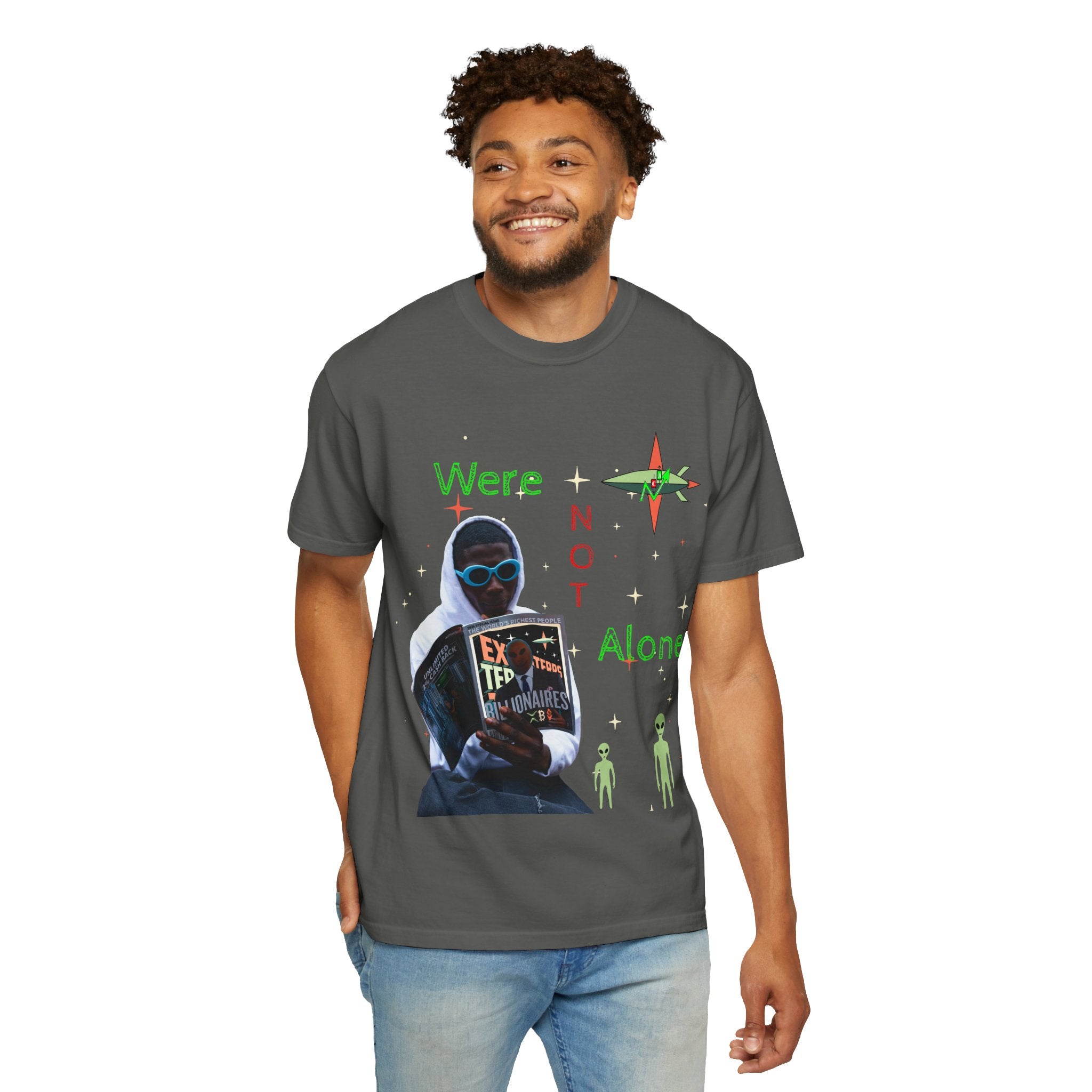 Extraterrestrial Traders Crypto T-Shirt — "We're Not Alone" Alien Graphic Tee