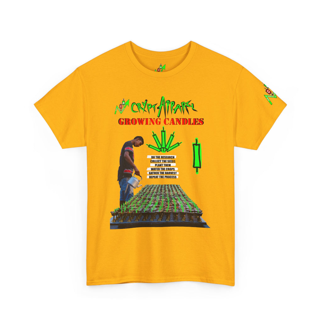 Growing Candles T-Shirt — "Crypt Apparel" Planting Seeds Tee
