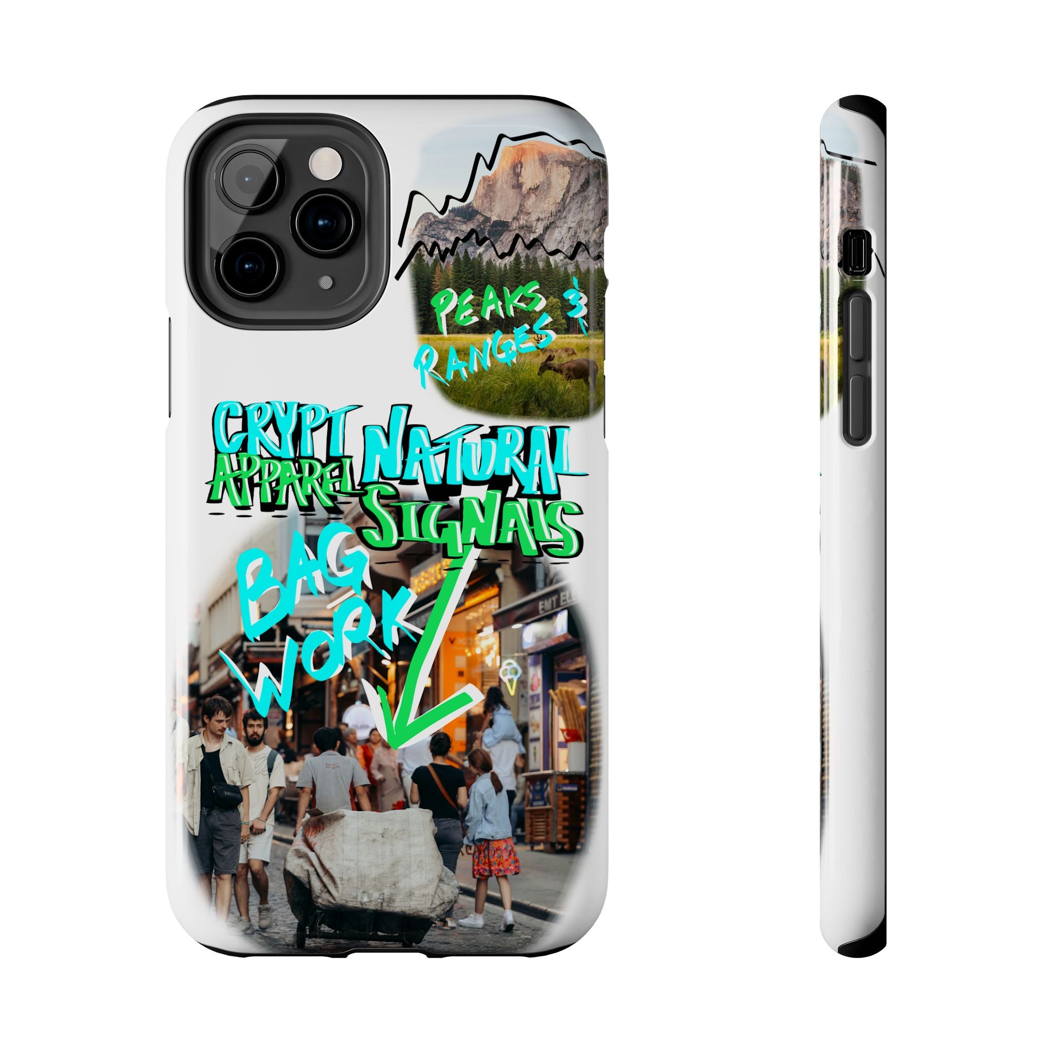 Natural Signals Tough Phone Case — Crypt Apparel Street Collage Design