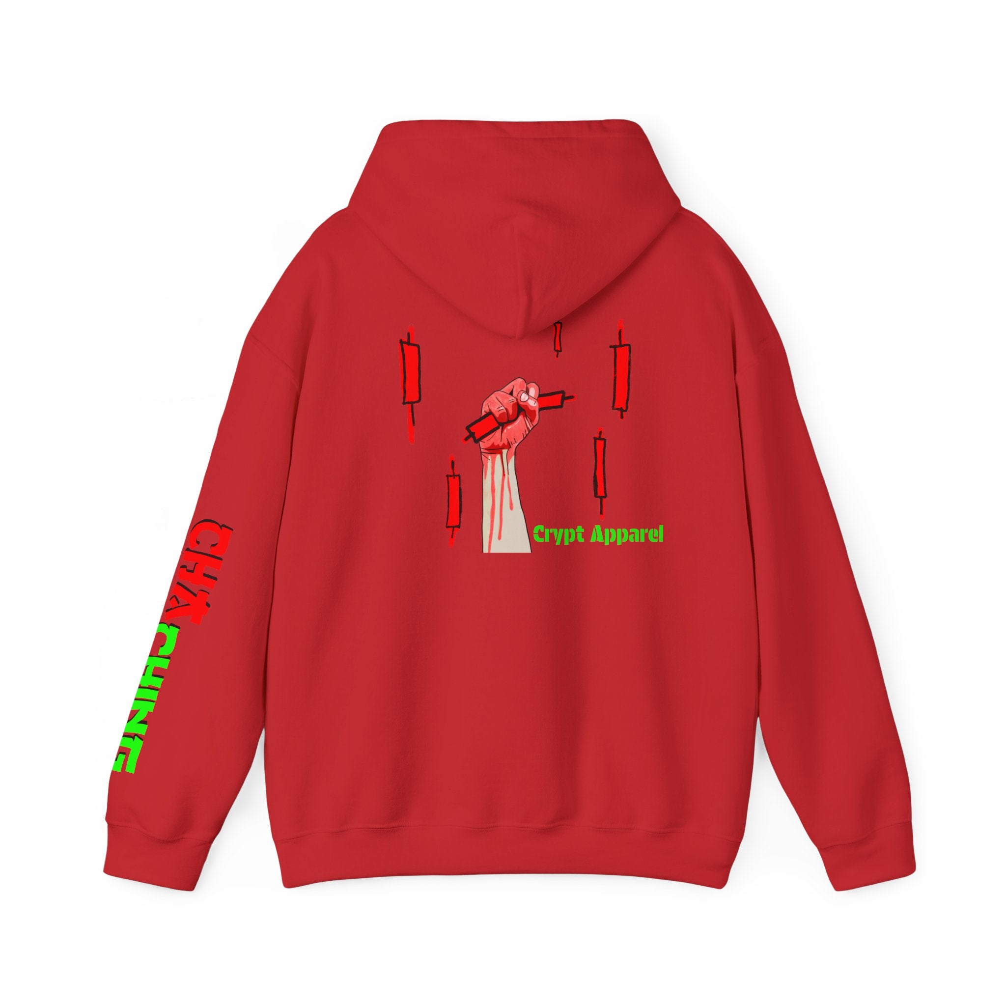 Catching Daggers Crypto Hoodie — Crypt Apparel Graphic Streetwear Pullover with Candle Motif