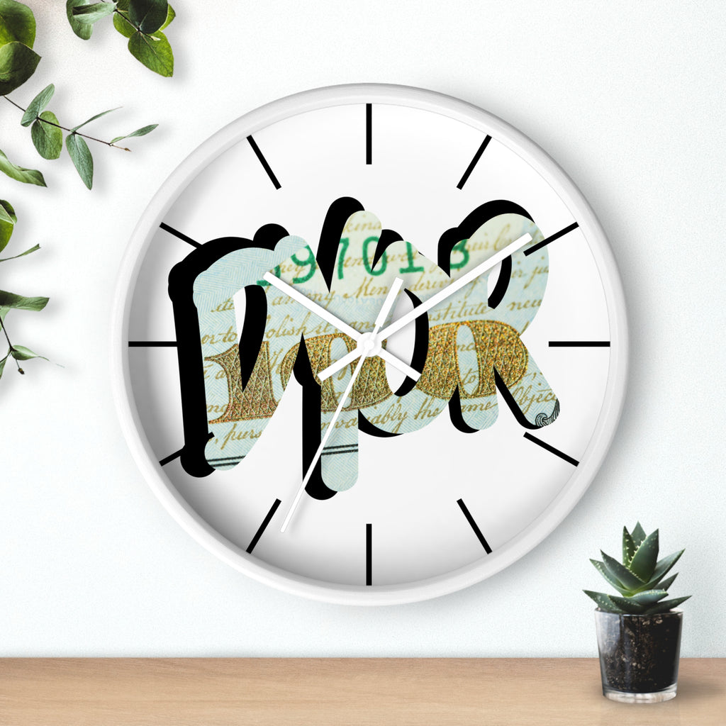 DYOR Crypto Graffiti Script Wall Clock — Crypt Apparel Money Graphic