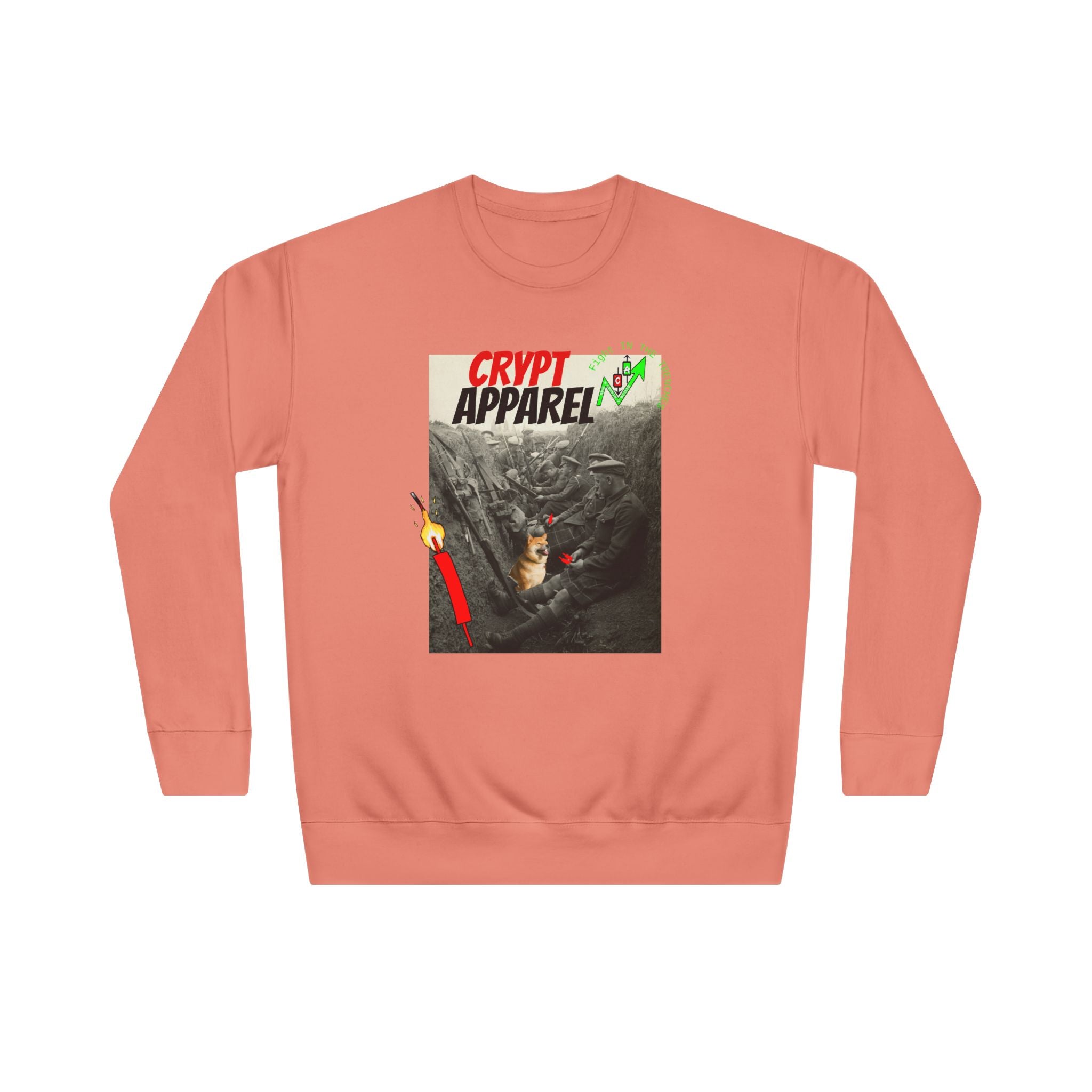 The Trenches Crewneck Sweatshirt — Crypt Apparel Crypto Graphic Pullover