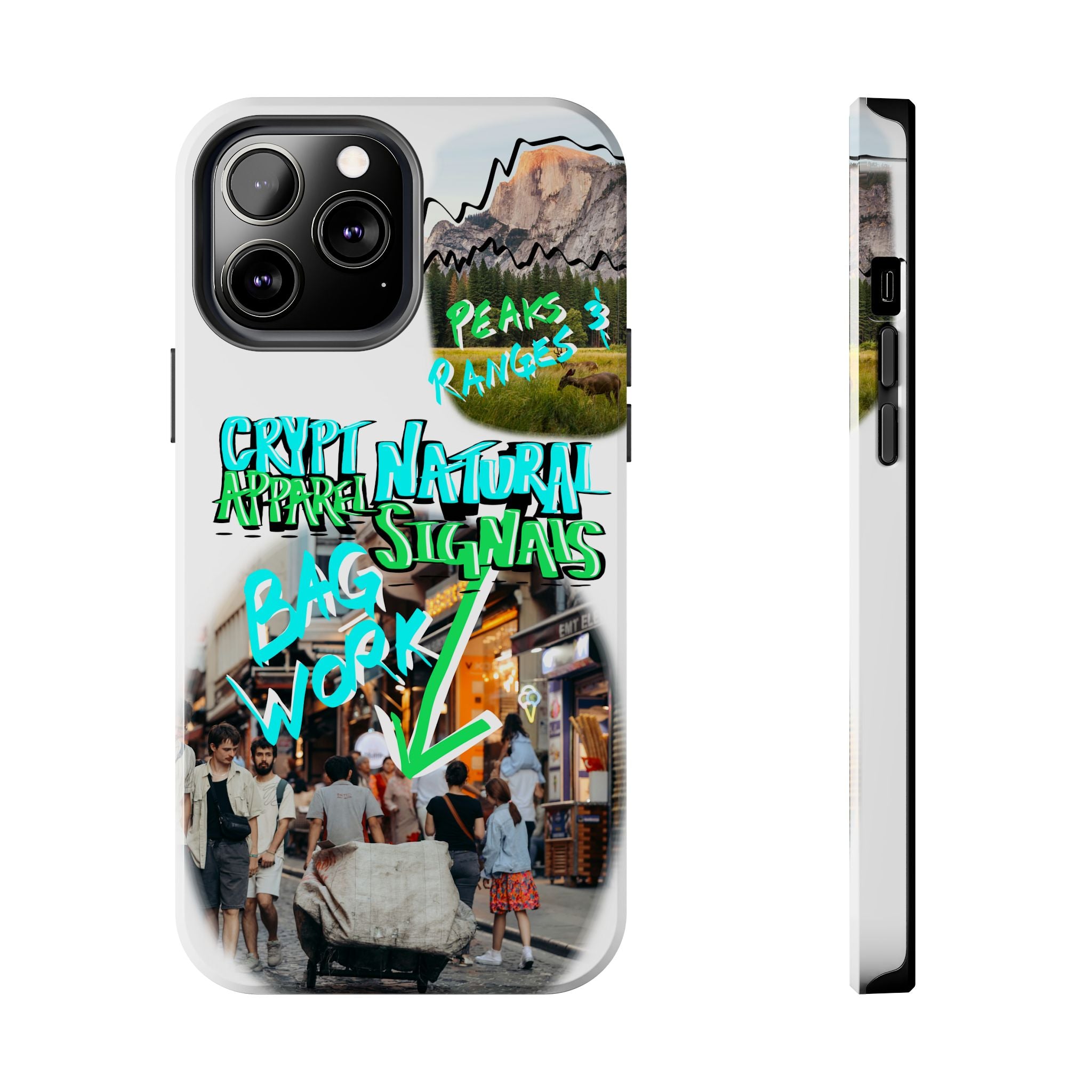 Natural Signals Tough Phone Case — Crypt Apparel Street Collage Design