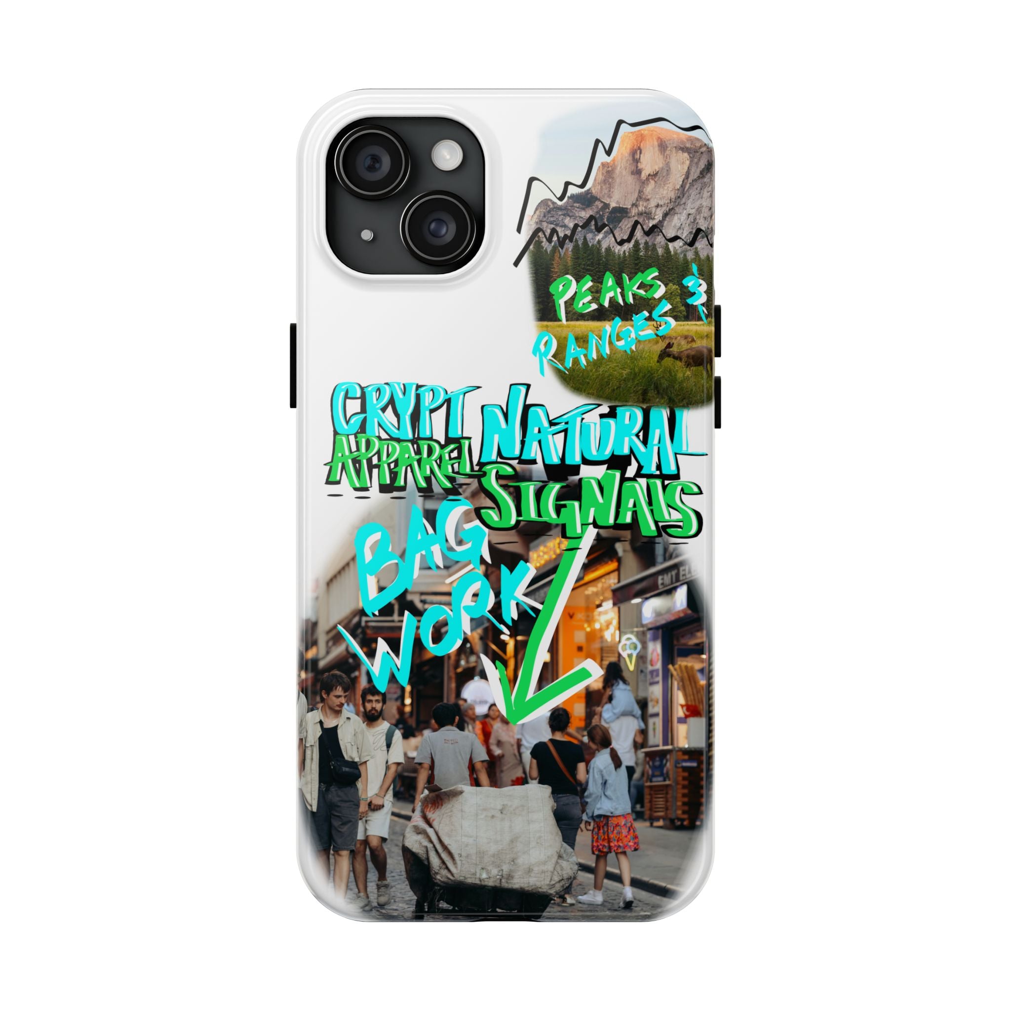 Natural Signals Tough Phone Case — Crypt Apparel Street Collage Design