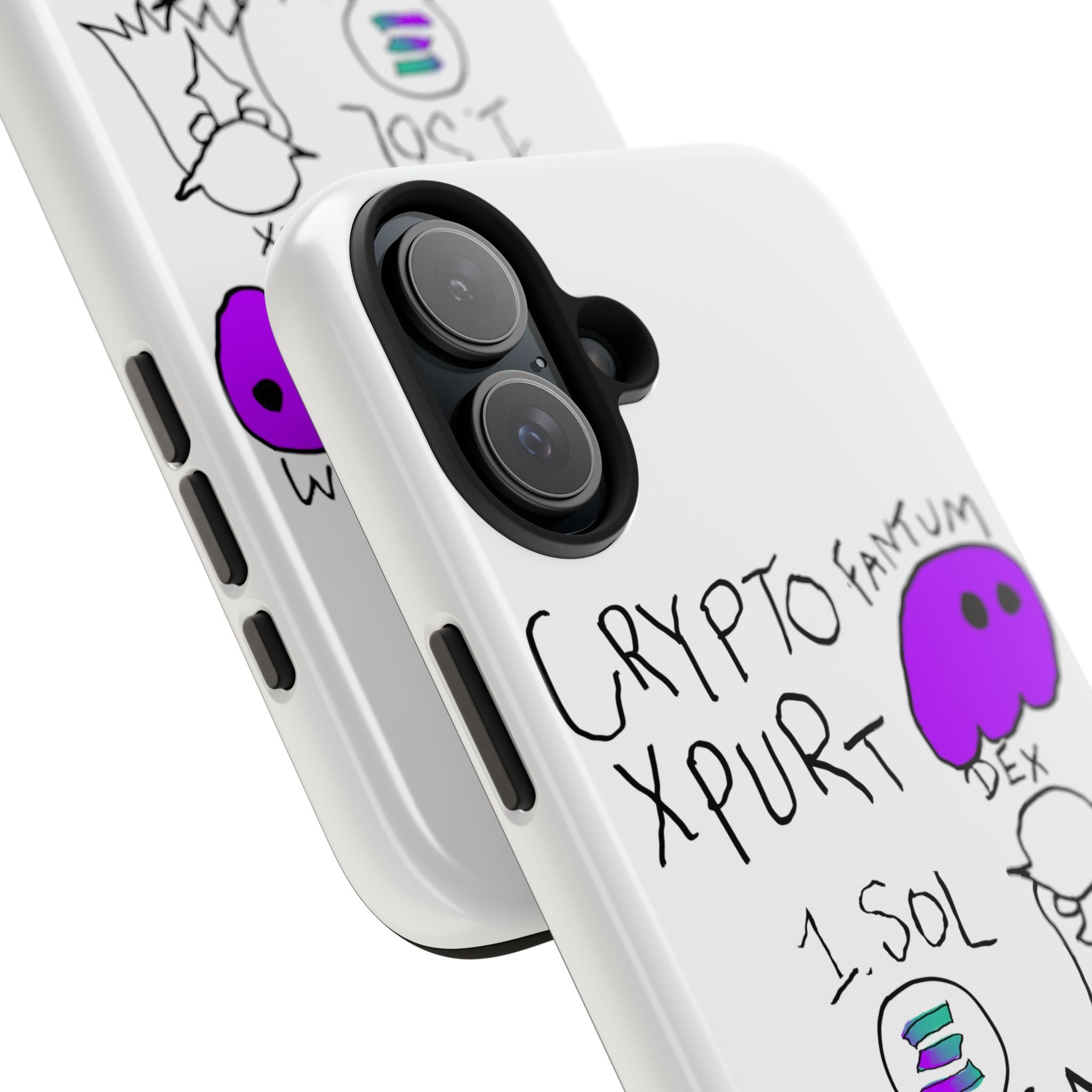 Meme Coin Millionaire Tough Phone Case — Crypto Meme Coin Doodle Design ("Meme Coin Milyunr")