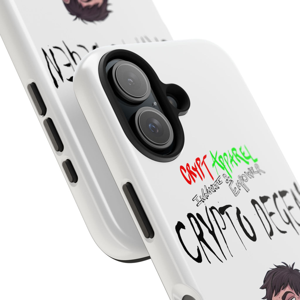Crypto Degen Tough Phone Case — Cartoon HODL Backpack Design