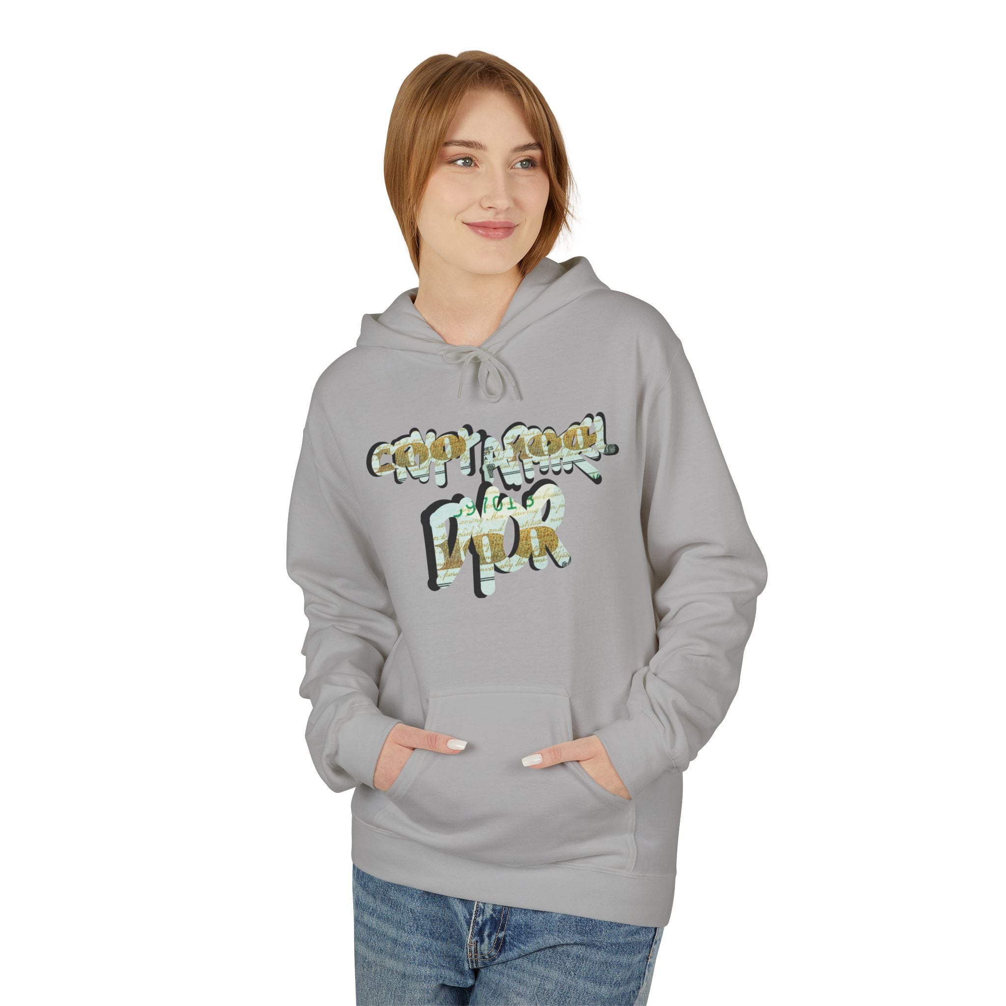 CA 100 Crypto Inspired Hoodie | Crypt Apparel Money Script Graphic Hooded Sweatshirt