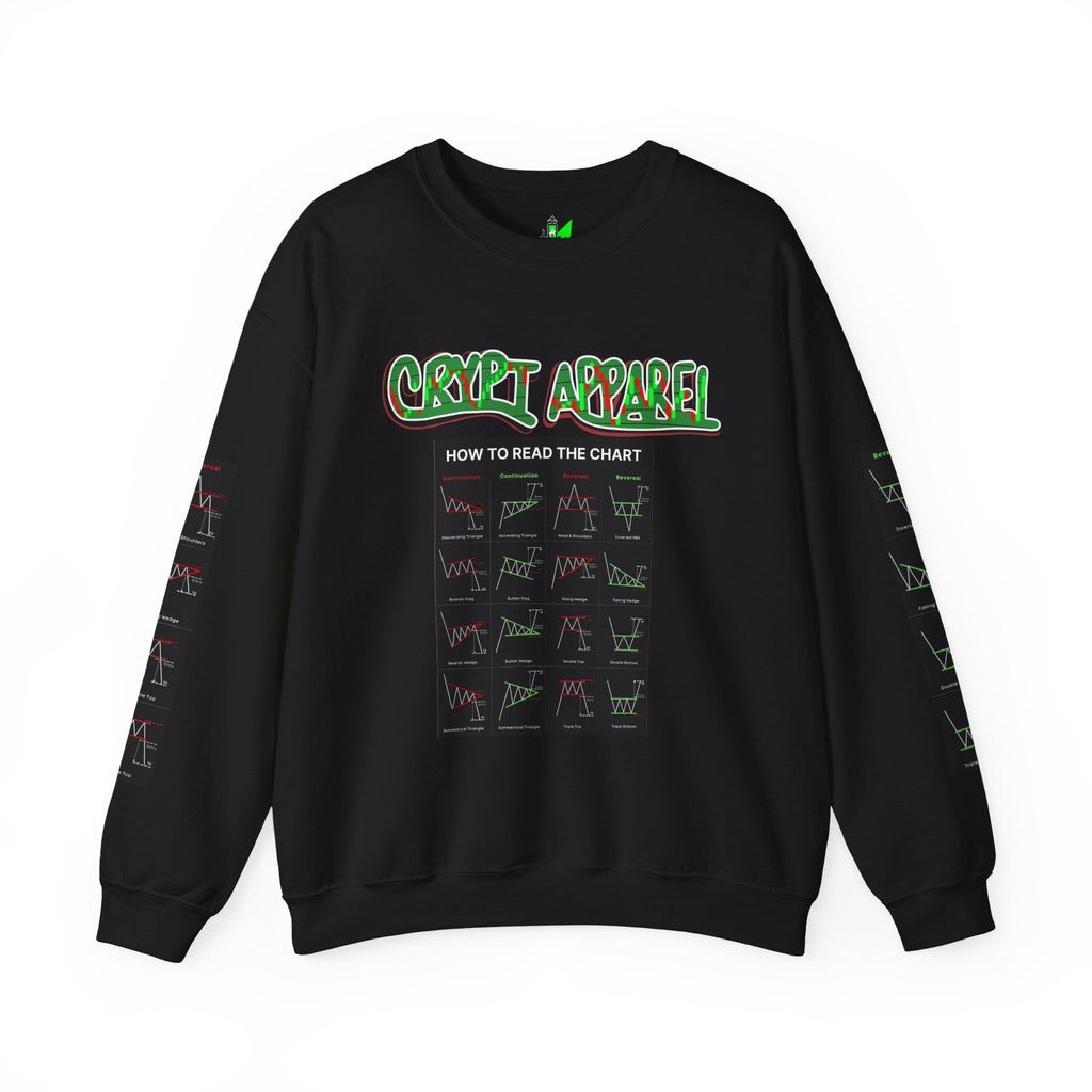 Charted Crewneck Sweatshirt — “Crypt Apparel” Graphic