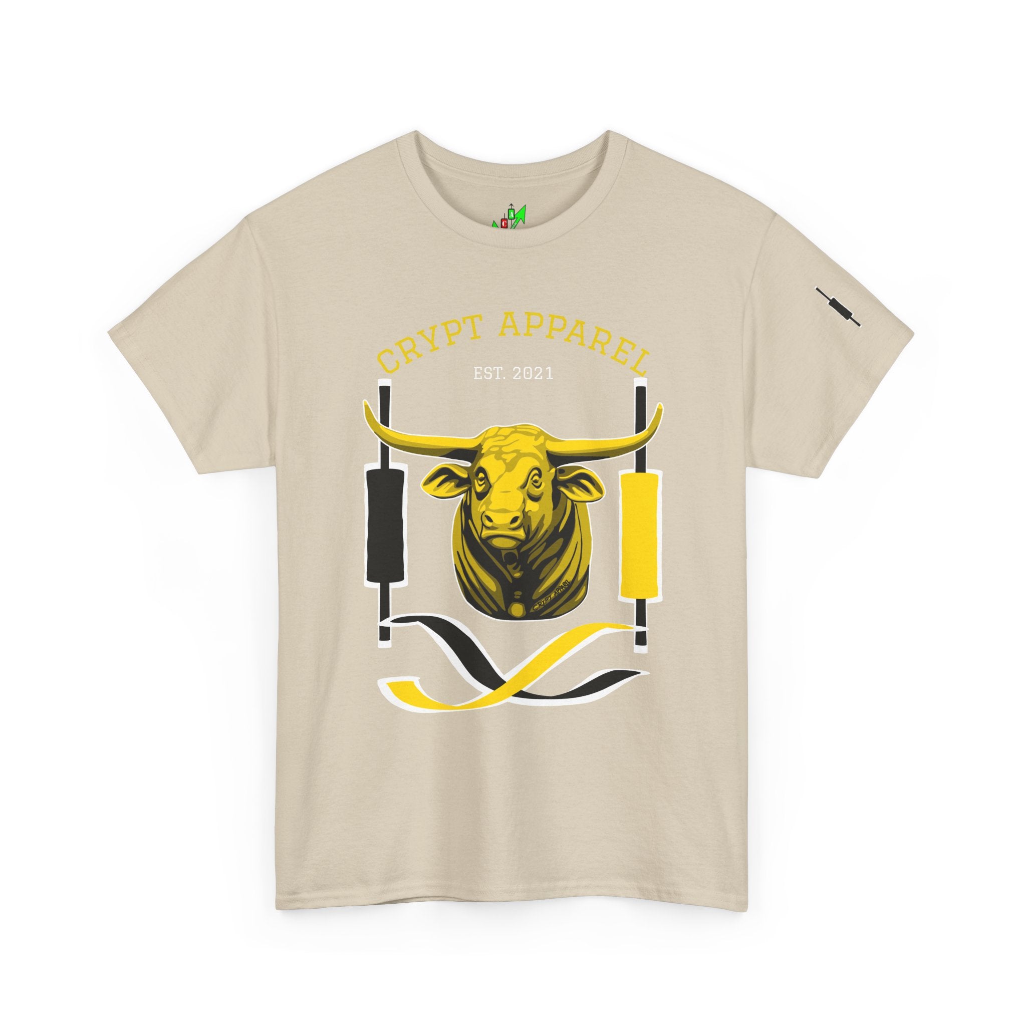Golden Cross Bull Market Tee — "Crypt Apparel" Crypto Trading Stock Trading T-Shirt