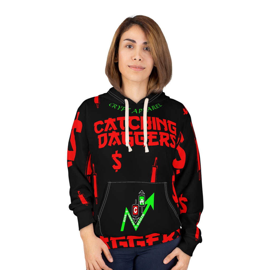 Catching Daggers Crypto Graphic Hoodie — Crypt Apparel Streetwear Pullover