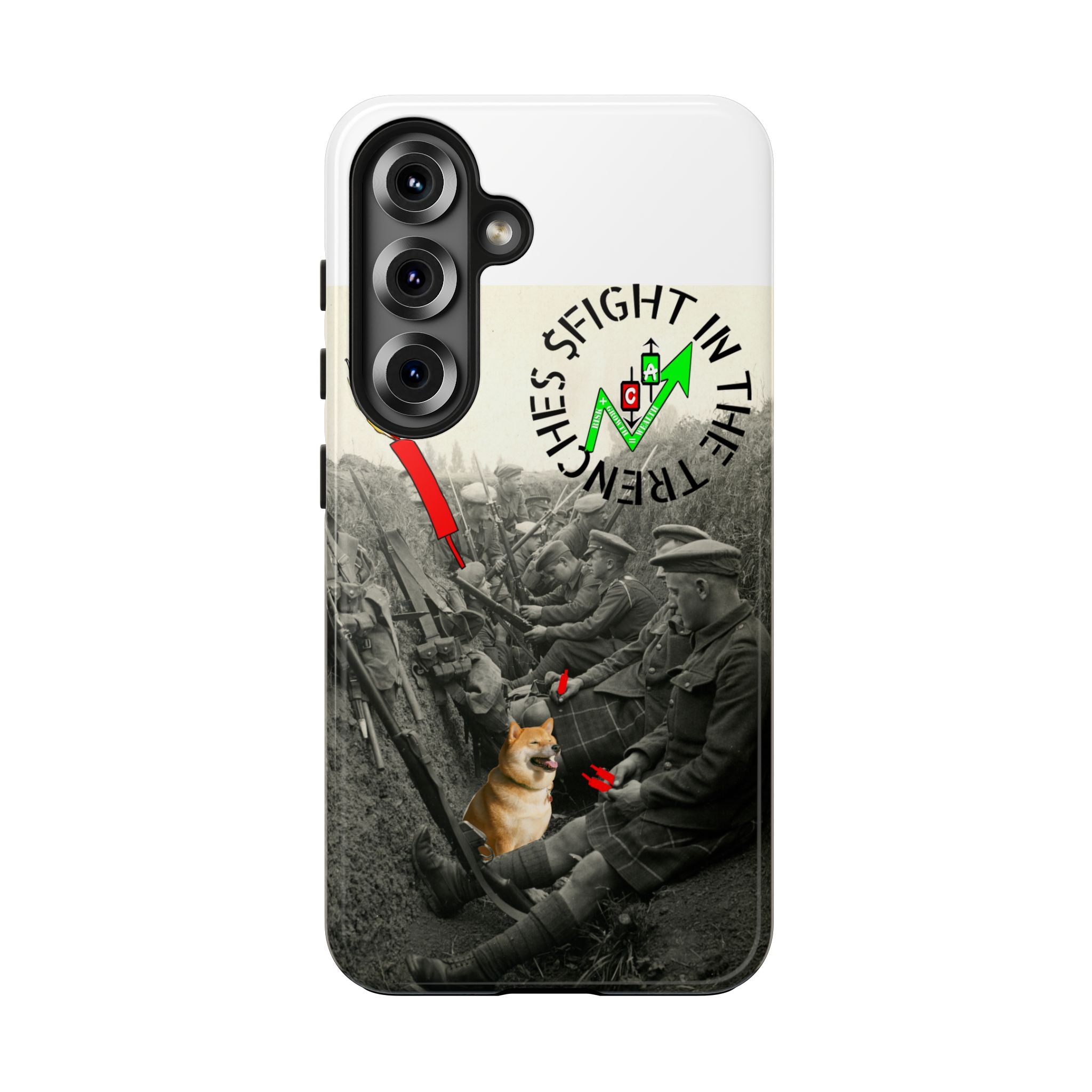 The Trenches Tough Phone Case — Crypt Apparel Trench Dog & Candle Design