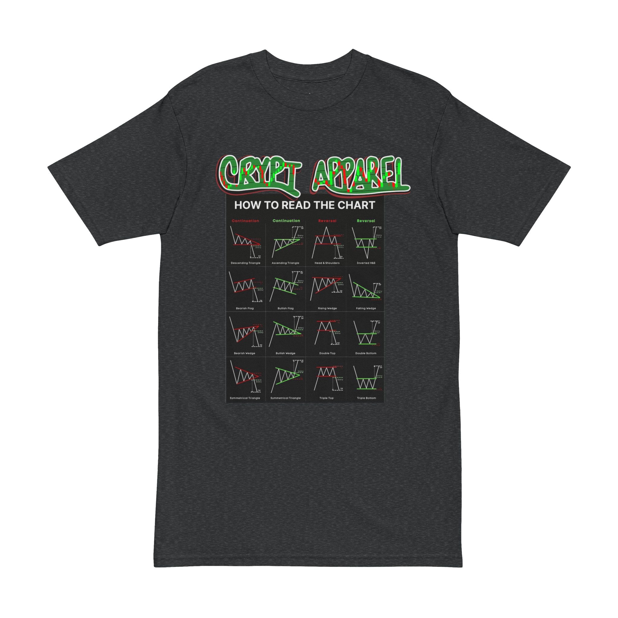 Charted Tee — Crypt Apparel Cryptocurrency Trading Shirt