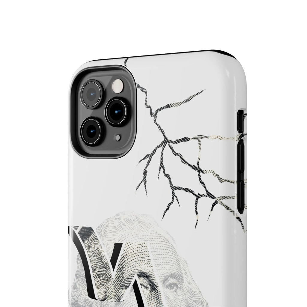 Brokenomics Crypto Tough Phone Case — 'Crypt Apparel' Cracked Dollar Graphic Protective Cover