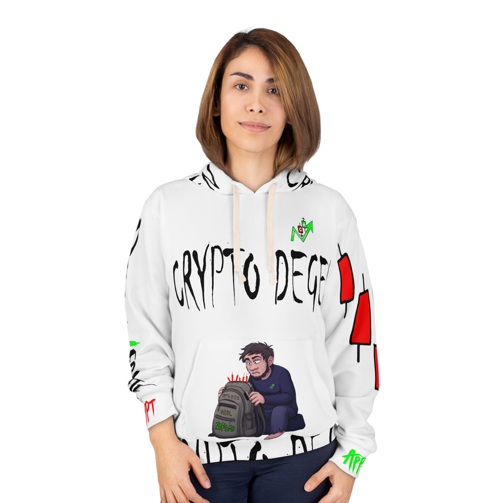 Crypto Degen Hoodie — Crypto Apparel "Innovate & Empower" All-Over Print
