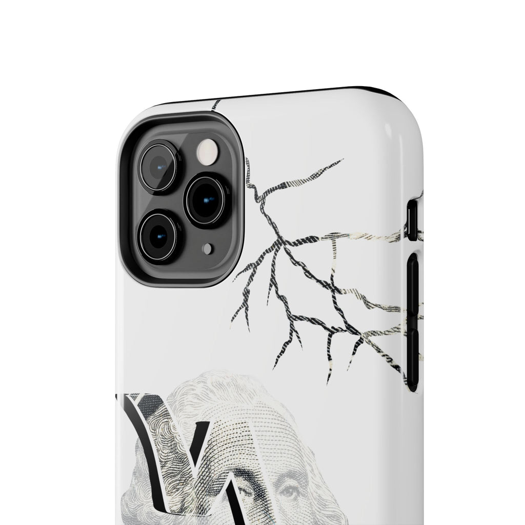 Brokenomics Crypto Tough Phone Case — 'Crypt Apparel' Cracked Dollar Graphic Protective Cover