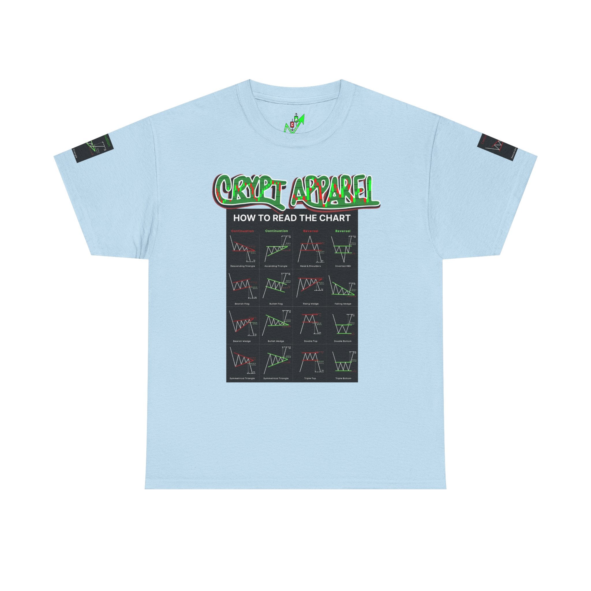 Charted Tee — "Crypt Apparel" Trading Chart Shirt
