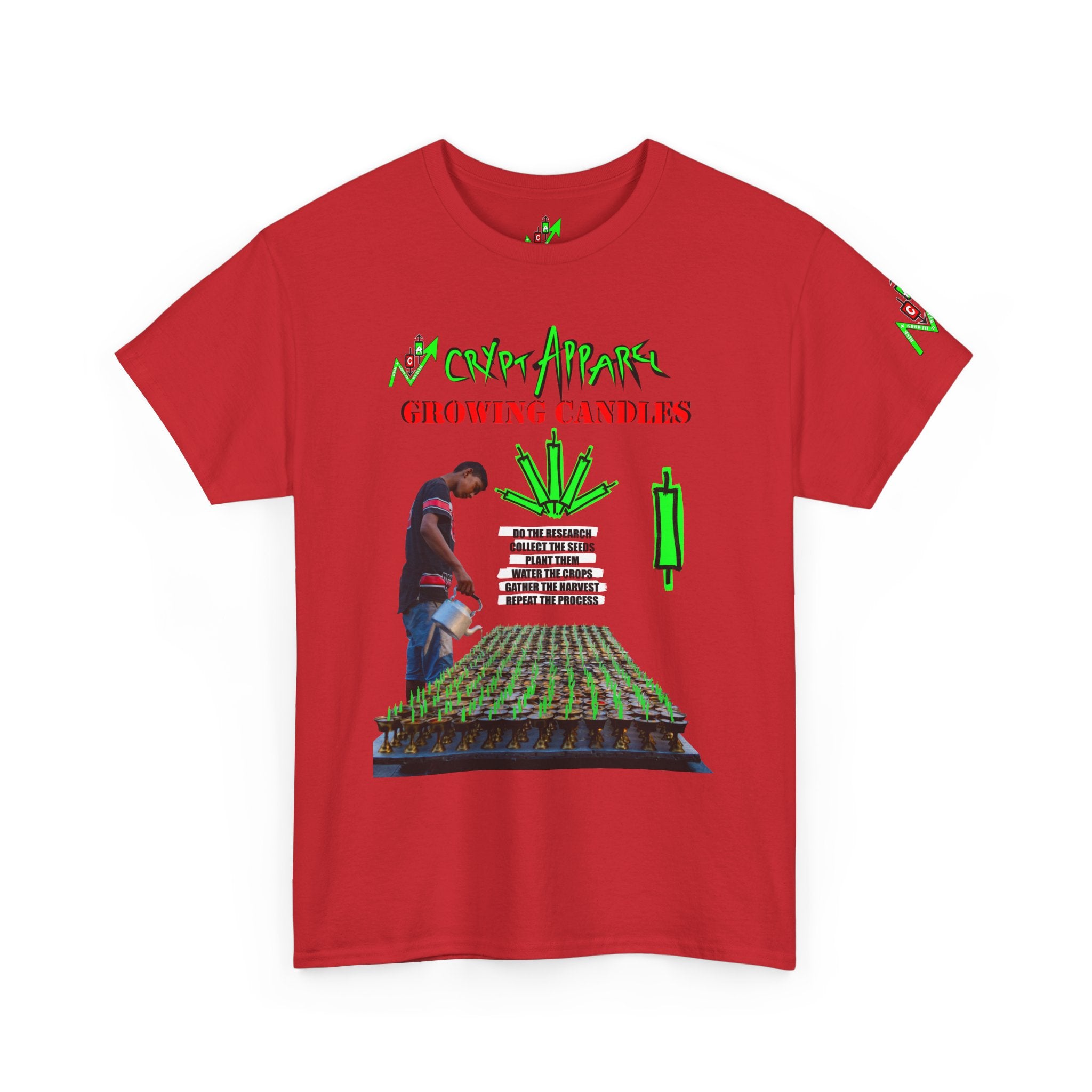 Growing Candles T-Shirt — "Crypt Apparel" Planting Seeds Tee