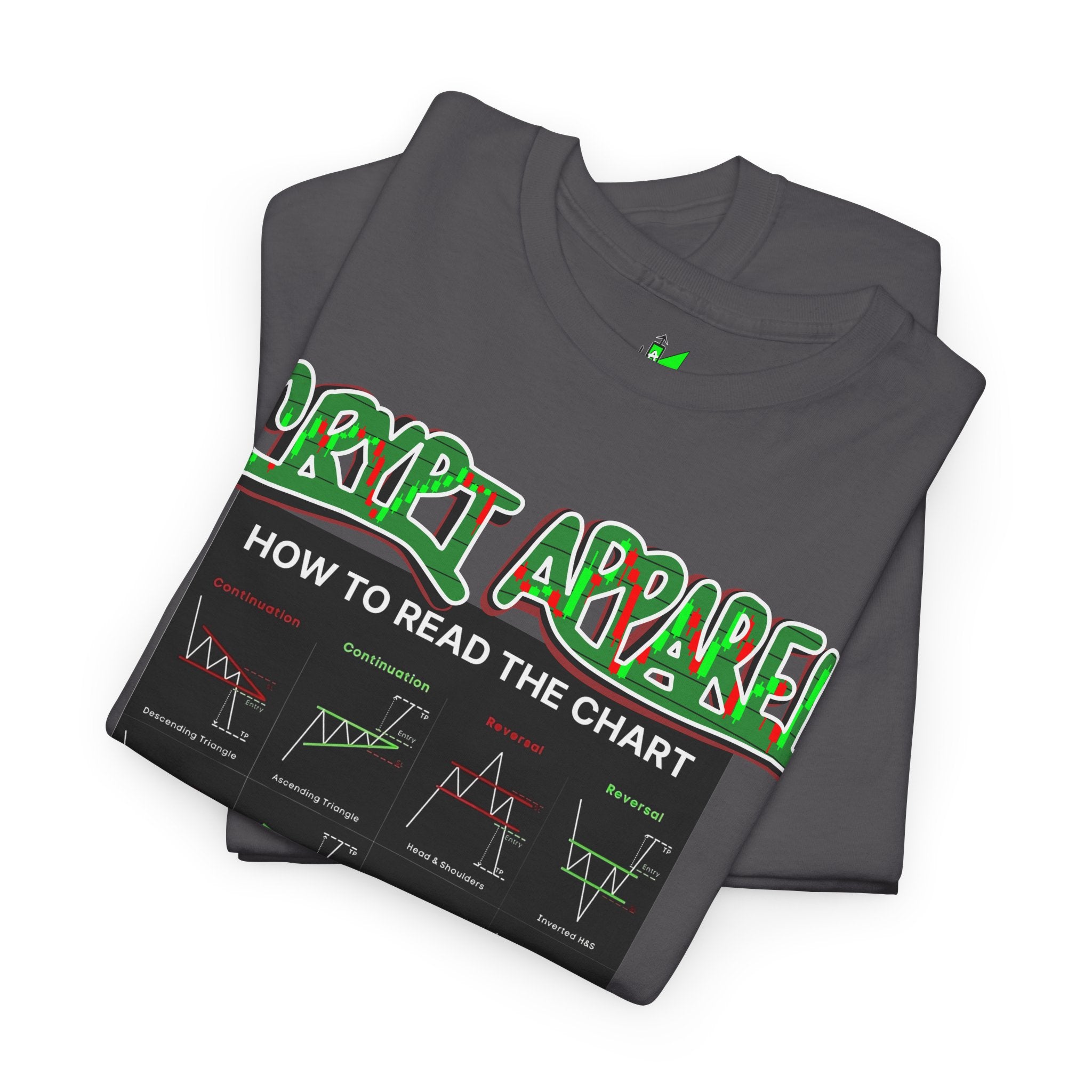 Charted Tee — "Crypt Apparel" Trading Chart Shirt