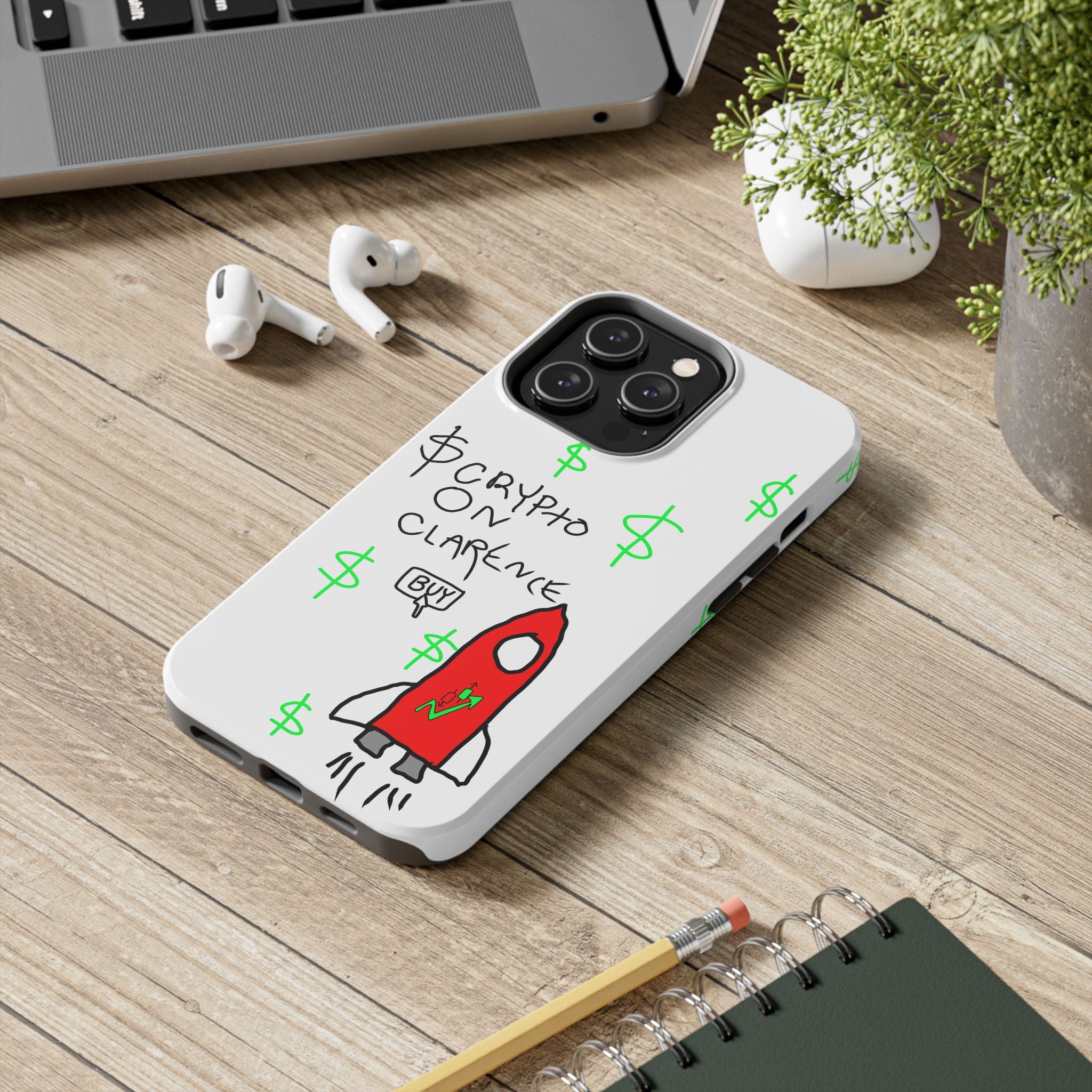 Crypto On Clarence Phone Case — Crypt Apparel Degen Design