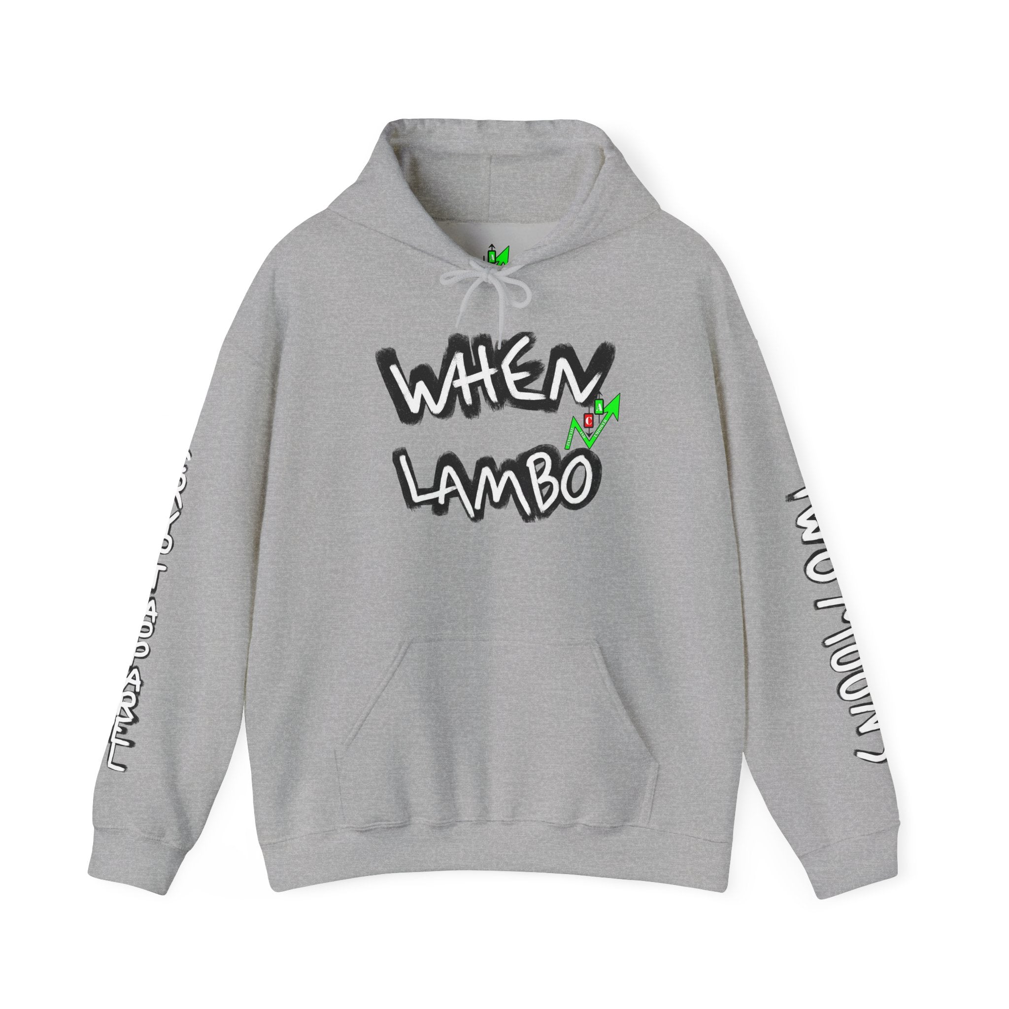 When Lambo Crypto Hoodie | Crypt Apparel Bitcoin Inspired Graffiti Design