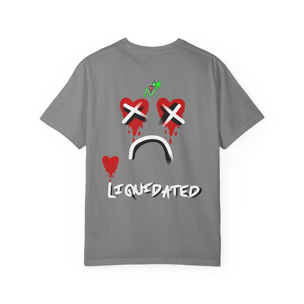 Crypto Rekt Portfolio Skull T-shirt | Crypt Apparel Bleeding Hearts Graphic Tee