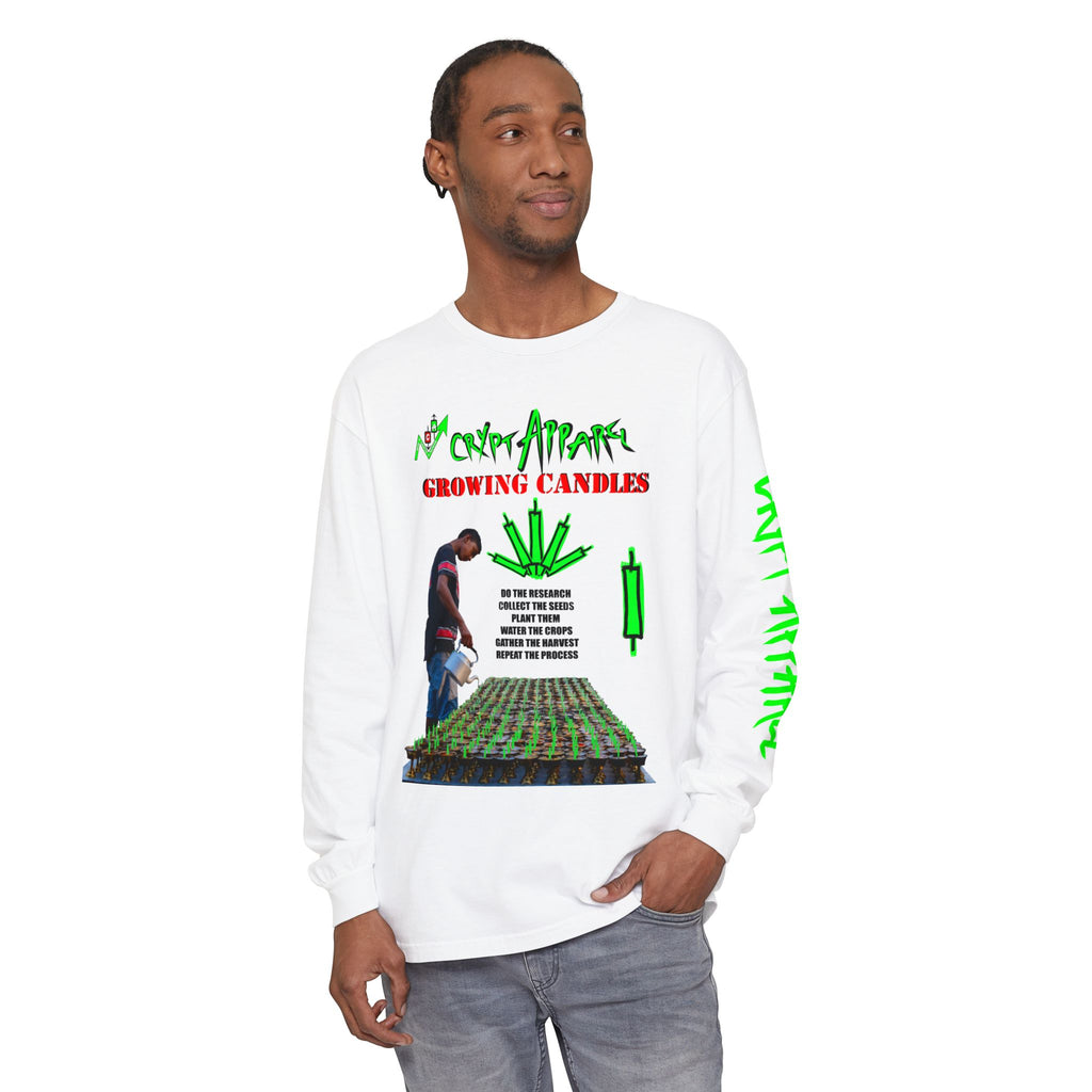 Growing Candles Long Sleeve Tee — "Crypt Apparel" Nurturing Growth
