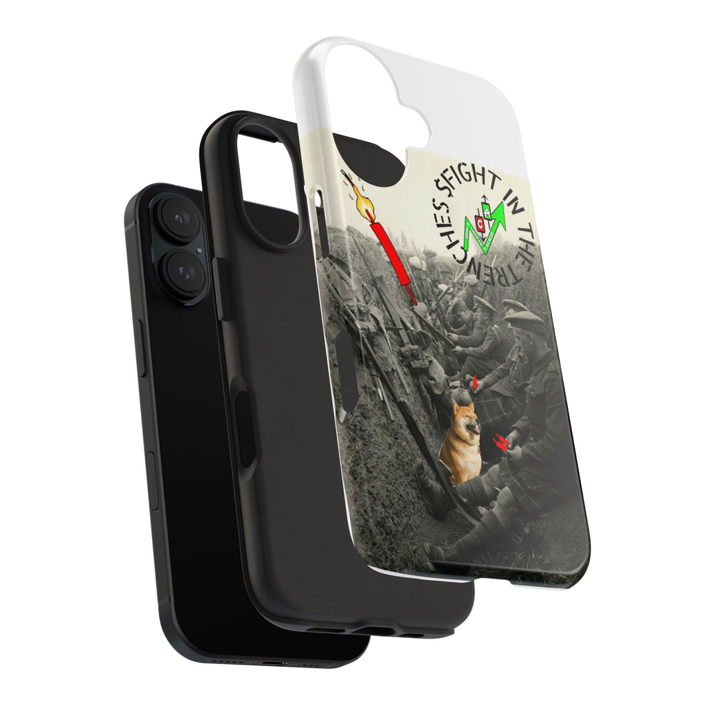 The Trenches Tough Phone Case — Crypt Apparel Trench Dog & Candle Design
