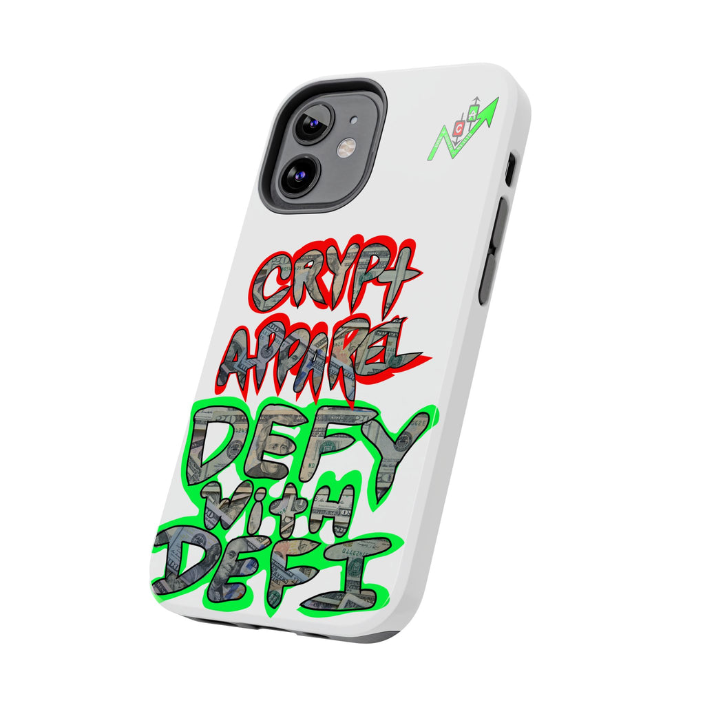 DEFY with DEFI Tough Phone Case — "Crypt Apparel: "Money" Graffiti Crypto Design
