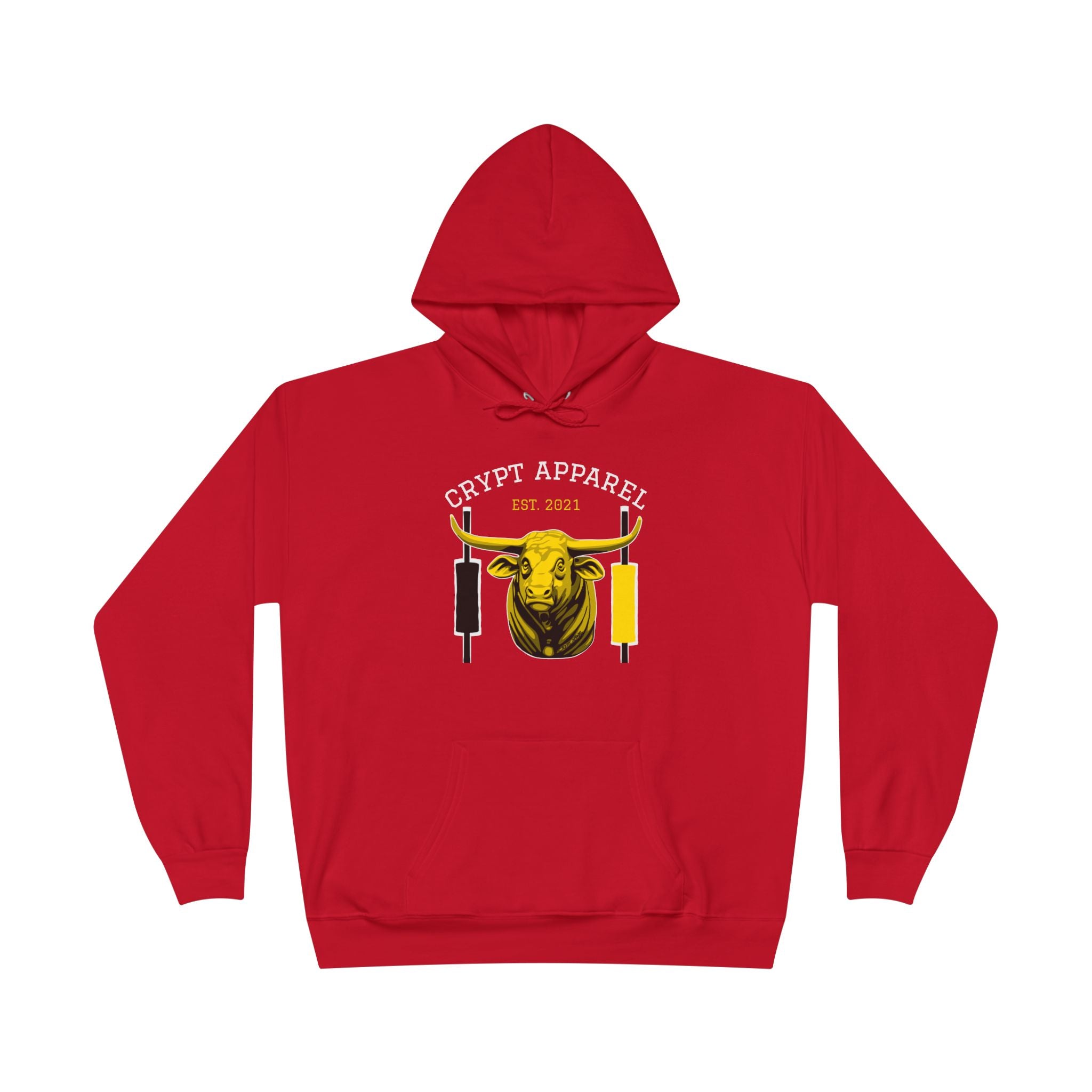 Golden Cross Bull Market Hoodie — 'Crypt Apparel' Crypto Trading Graphic Pullover