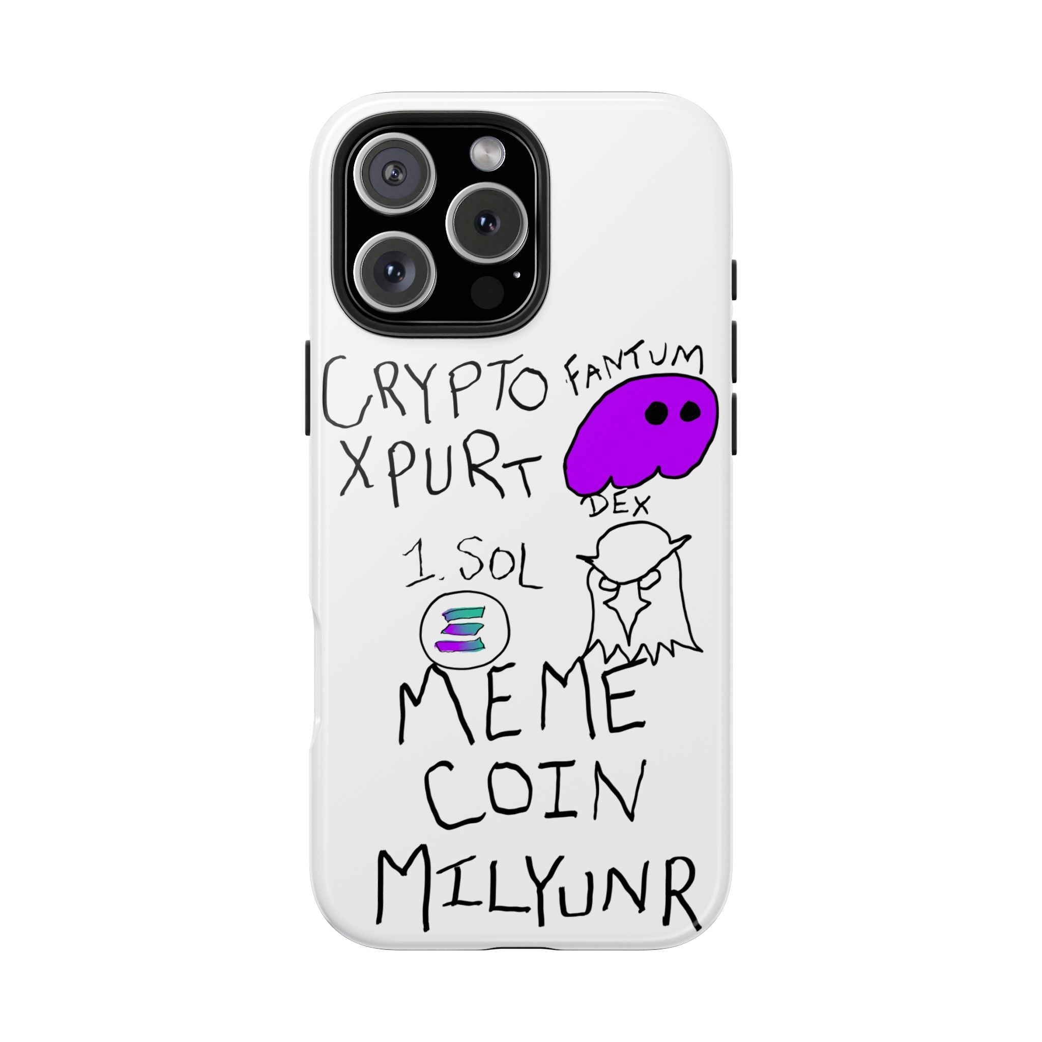 Meme coin art inspired phone case by Crypt Apparel
