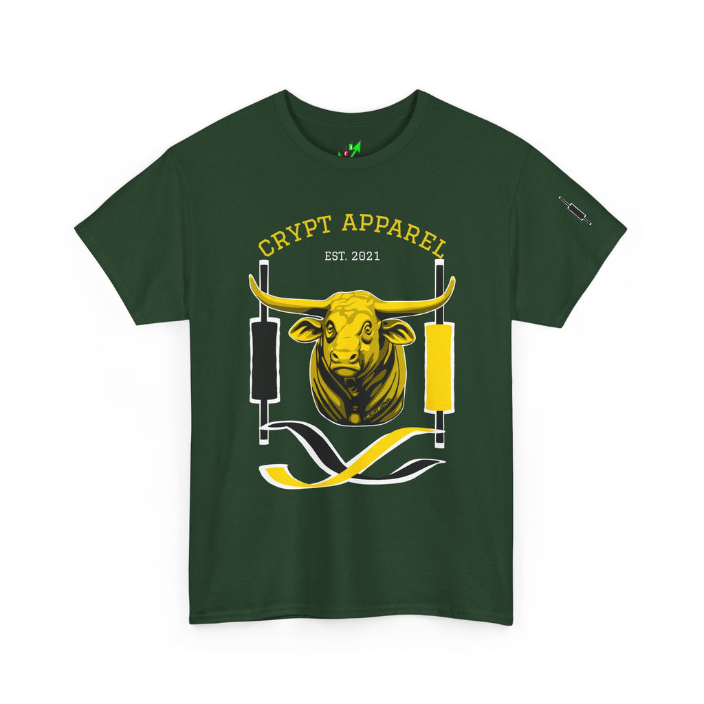 Golden Cross Bull Market Tee — "Crypt Apparel" Crypto Trading Stock Trading T-Shirt