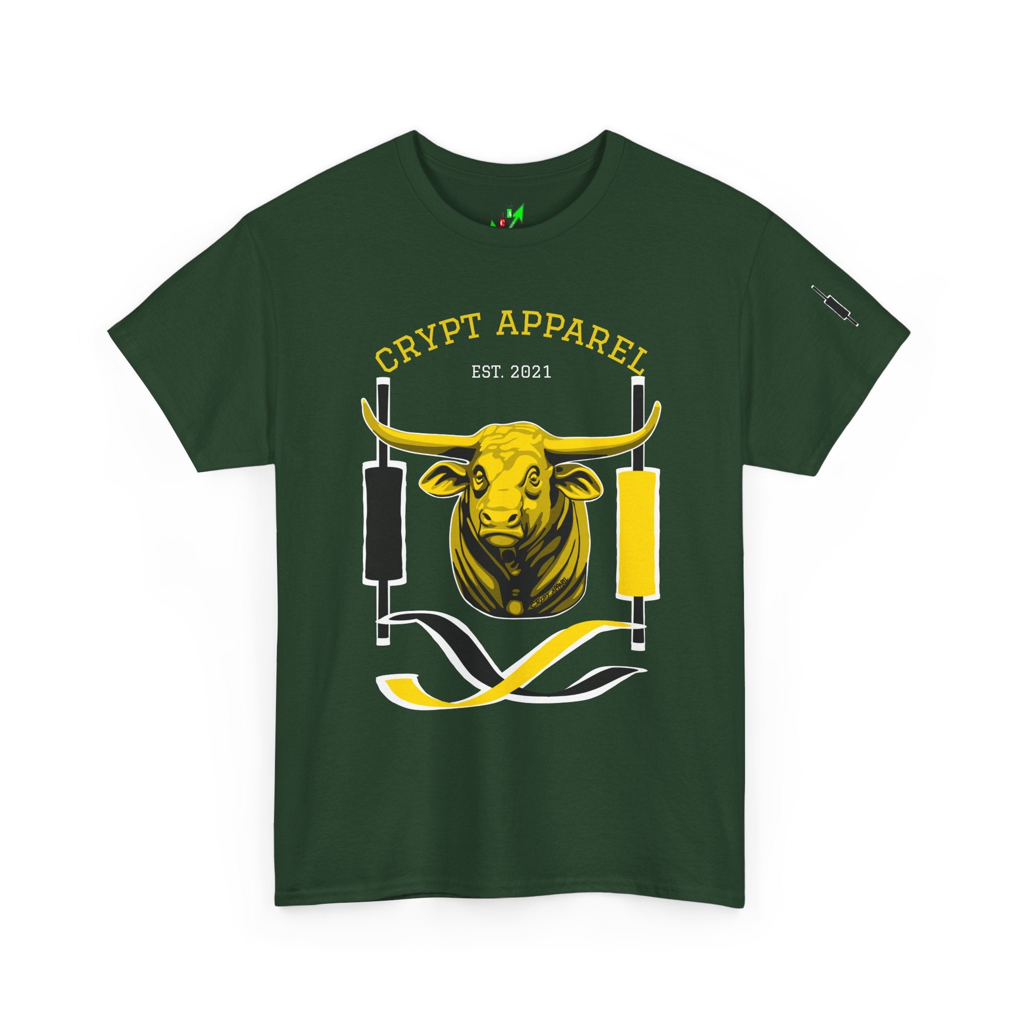 Golden Cross Bull Market Tee — "Crypt Apparel" Crypto Trading Stock Trading T-Shirt