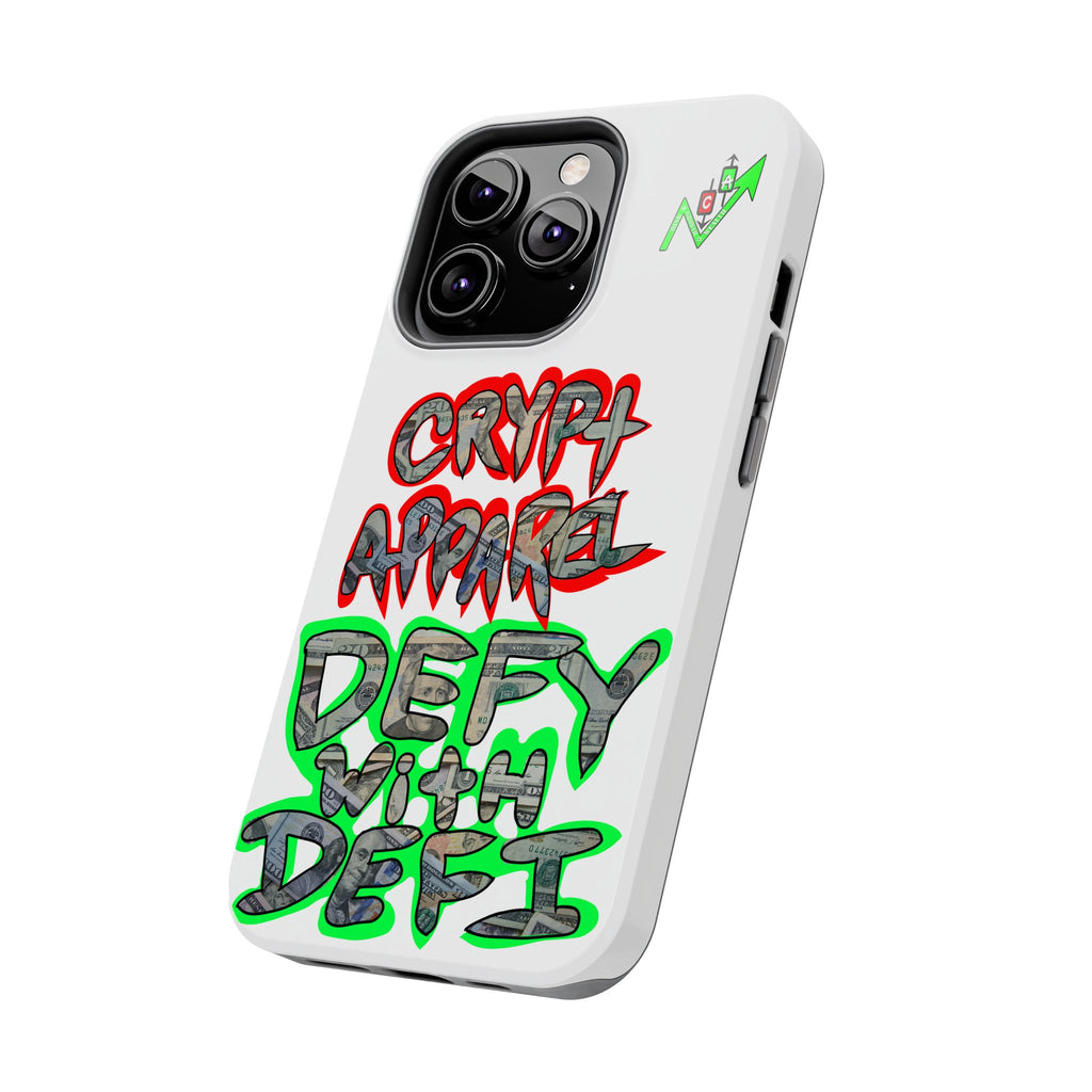 DEFY with DEFI Tough Phone Case — "Crypt Apparel: "Money" Graffiti Crypto Design
