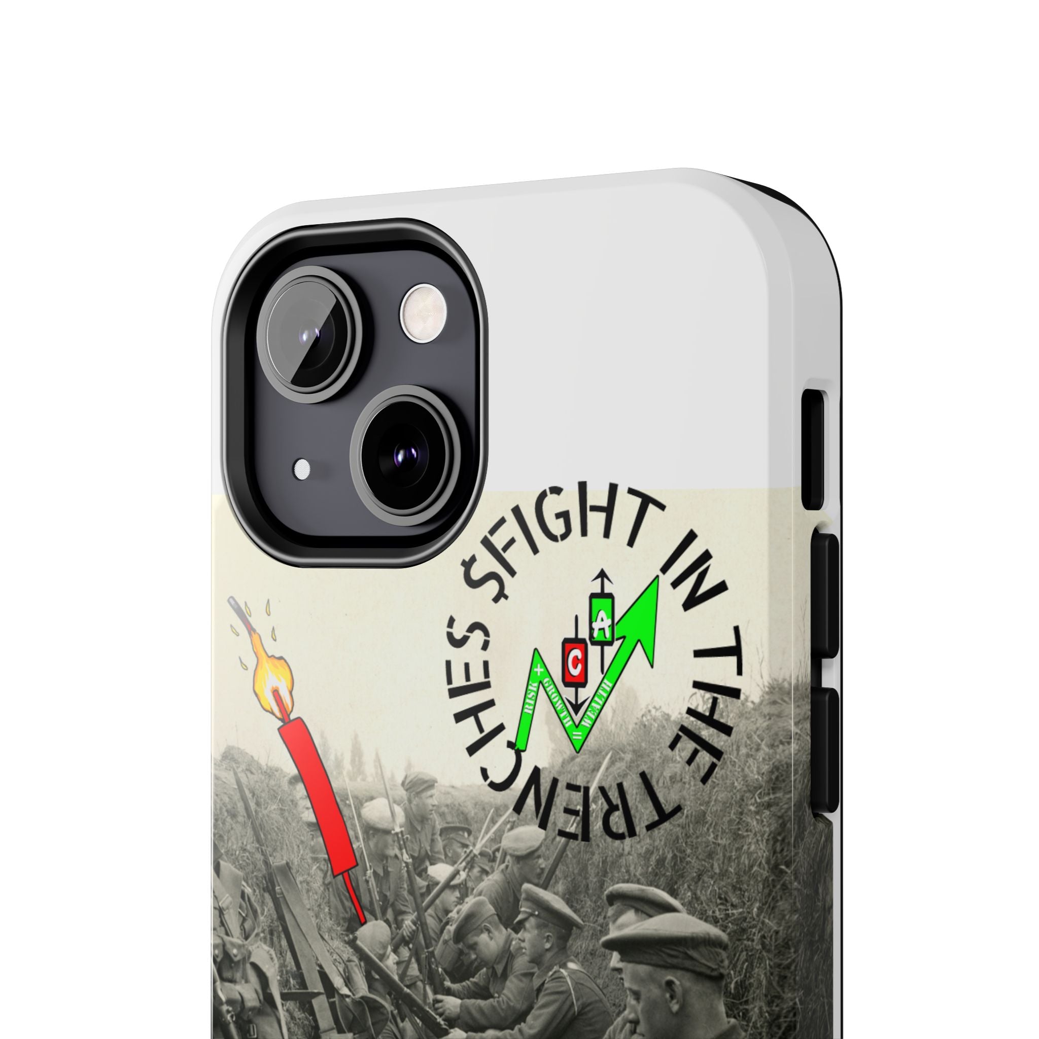 The Trenches Tough Phone Case — Crypt Apparel Trench Dog & Candle Design