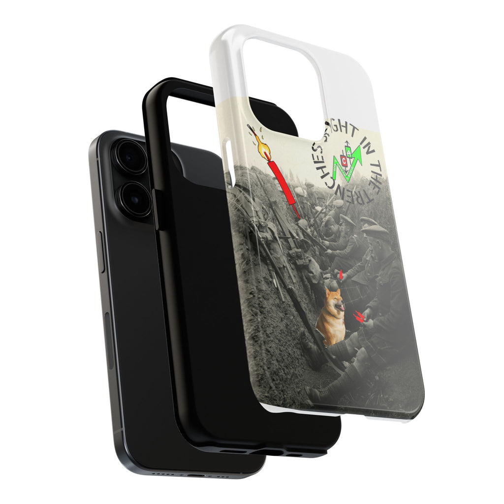 The Trenches Tough Phone Case — Crypt Apparel Trench Dog & Candle Design