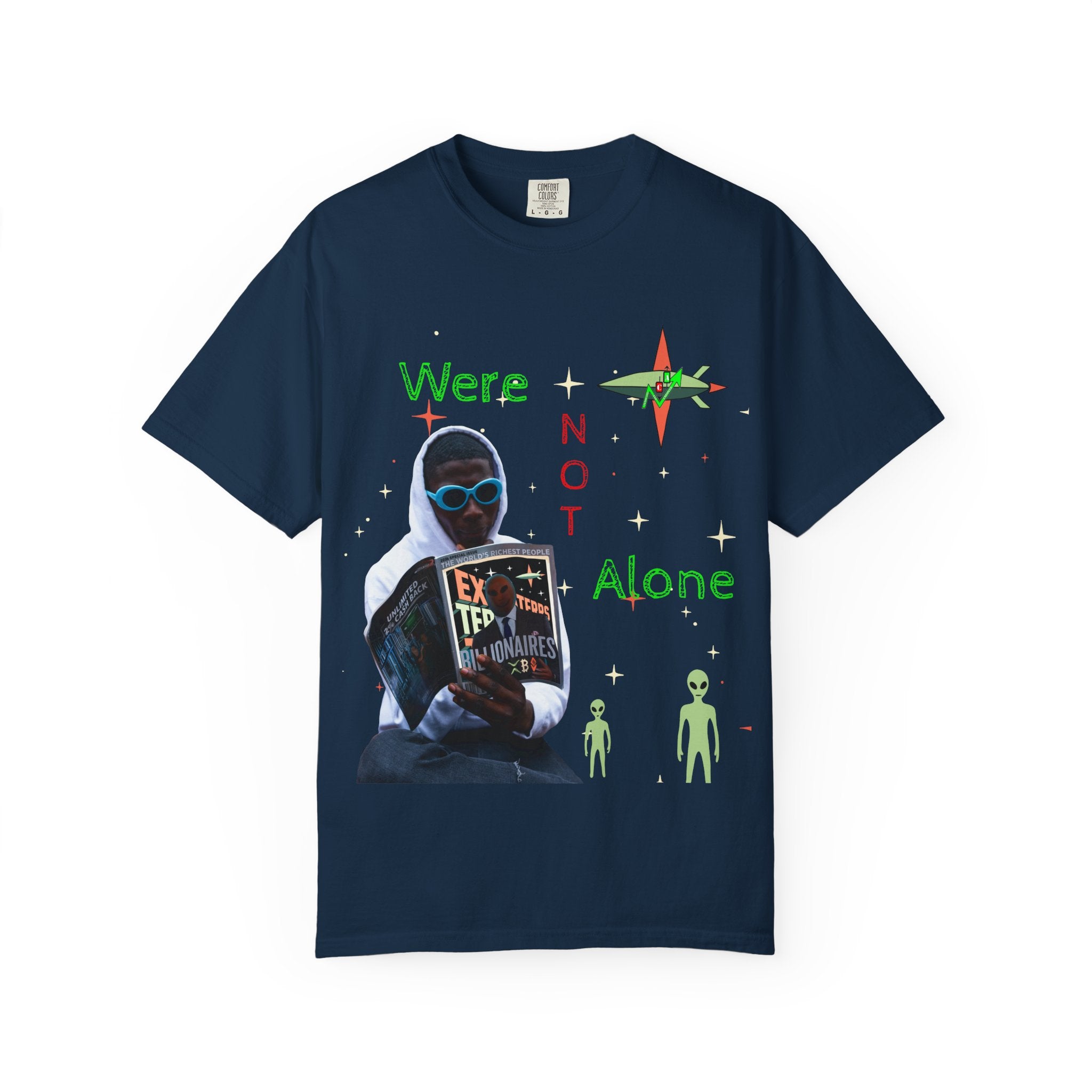 Extraterrestrial Traders Crypto T-Shirt — "We're Not Alone" Alien Graphic Tee
