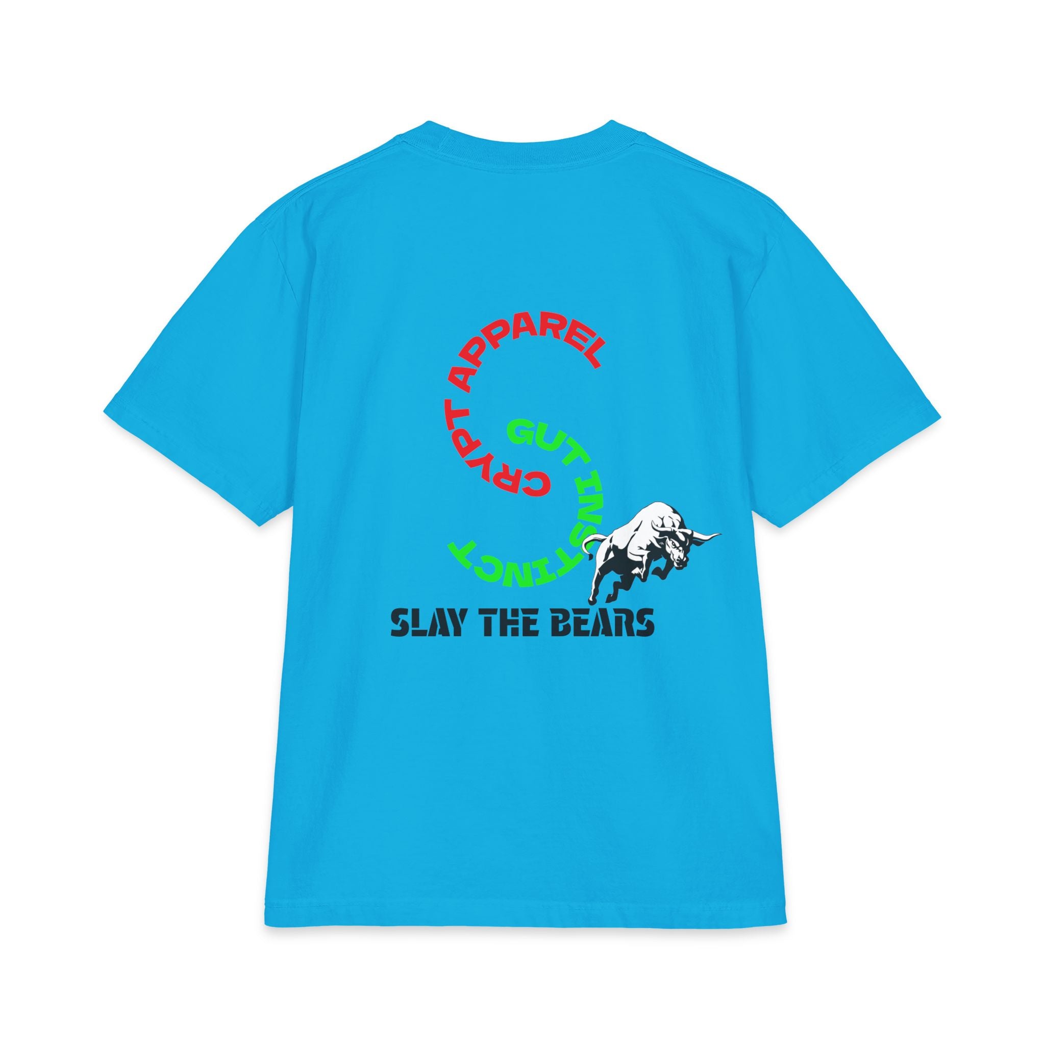 Gut Instinct Bull vs Bear Graphic Tee – Crypt Apparel "Slay the Bears" Stock Market Shirt