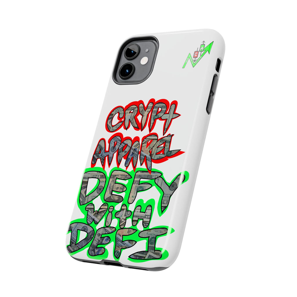 DEFY with DEFI Tough Phone Case — "Crypt Apparel: "Money" Graffiti Crypto Design