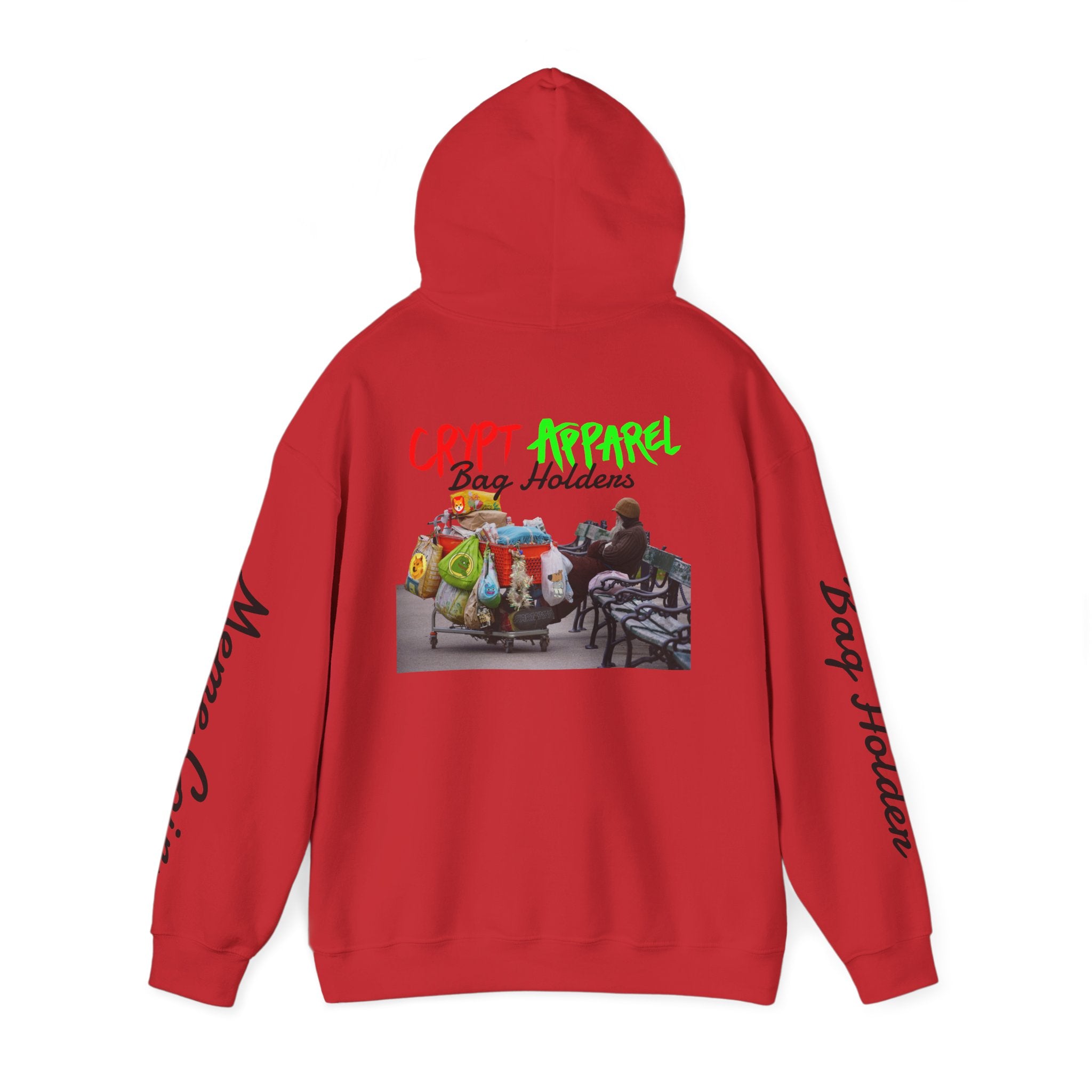 Bag Holders Meme Coin Crypto Hoodie — 'Crypt Apparel' Meme Coin Art