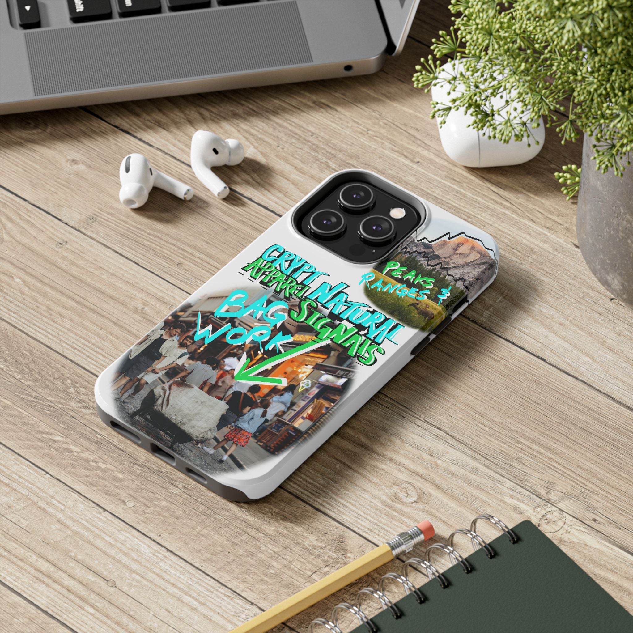 Natural Signals Tough Phone Case — Crypt Apparel Street Collage Design